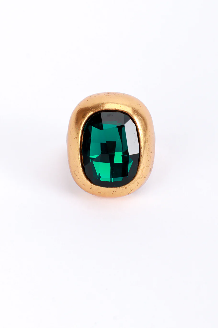Emerald Crystal Statement Ring