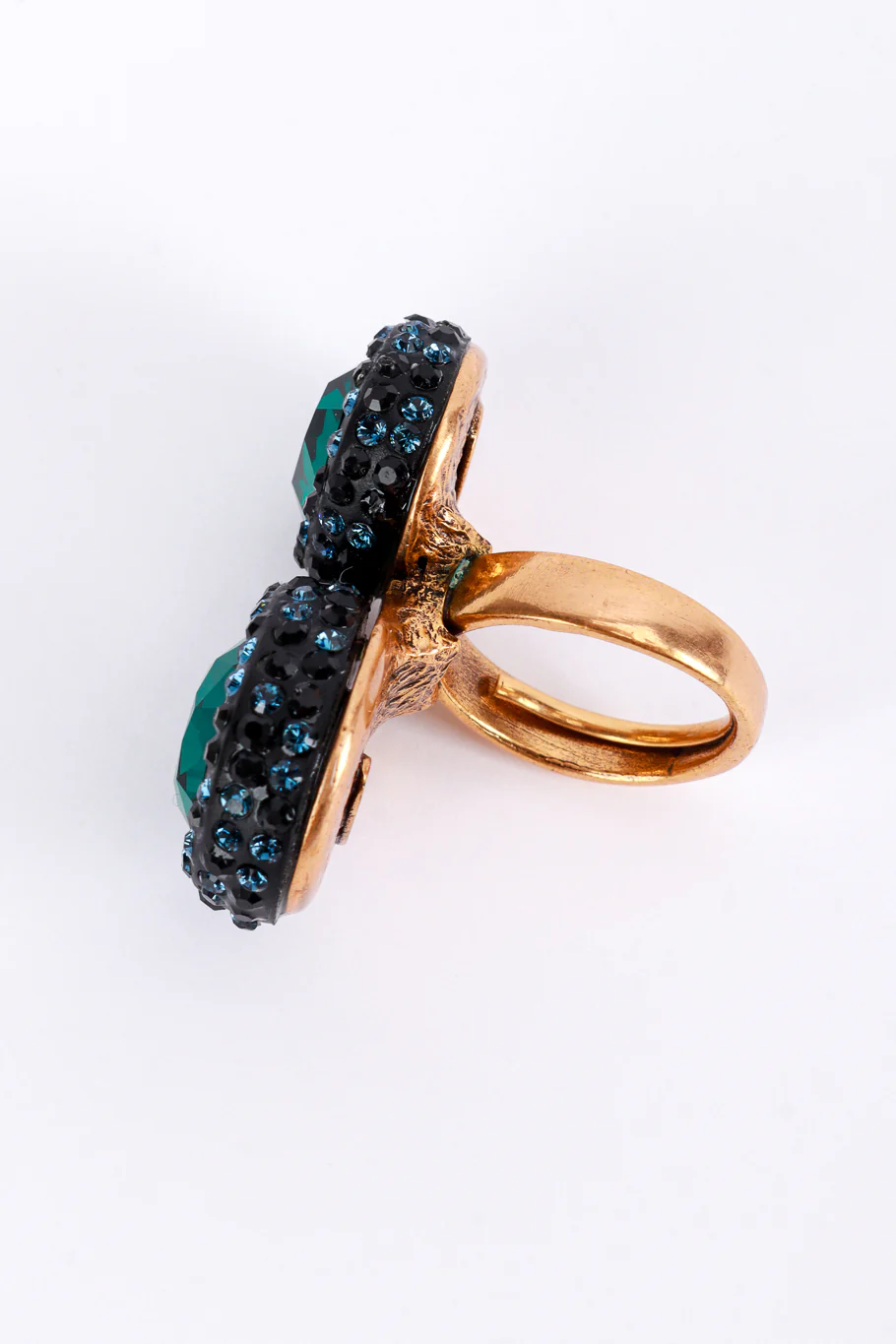 Emerald Duo Gem Cocktail Ring - Image 6
