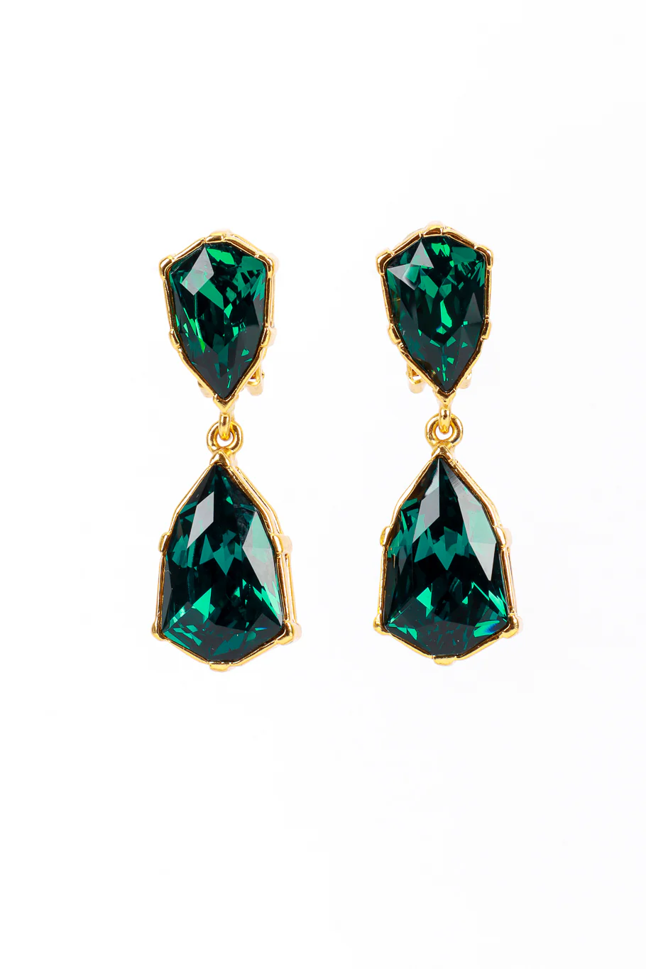 Emerald Gem Drop Earrings