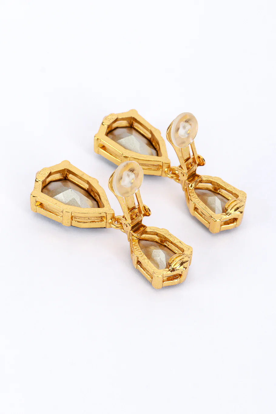 Emerald Gem Drop Earrings - Image 4