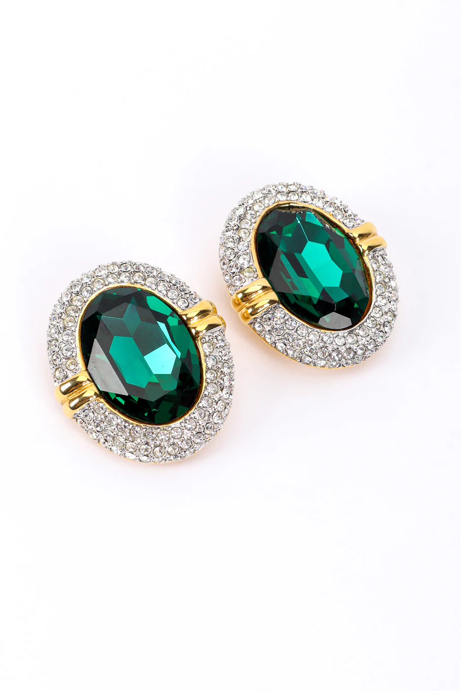 Emerald Oval Earrings