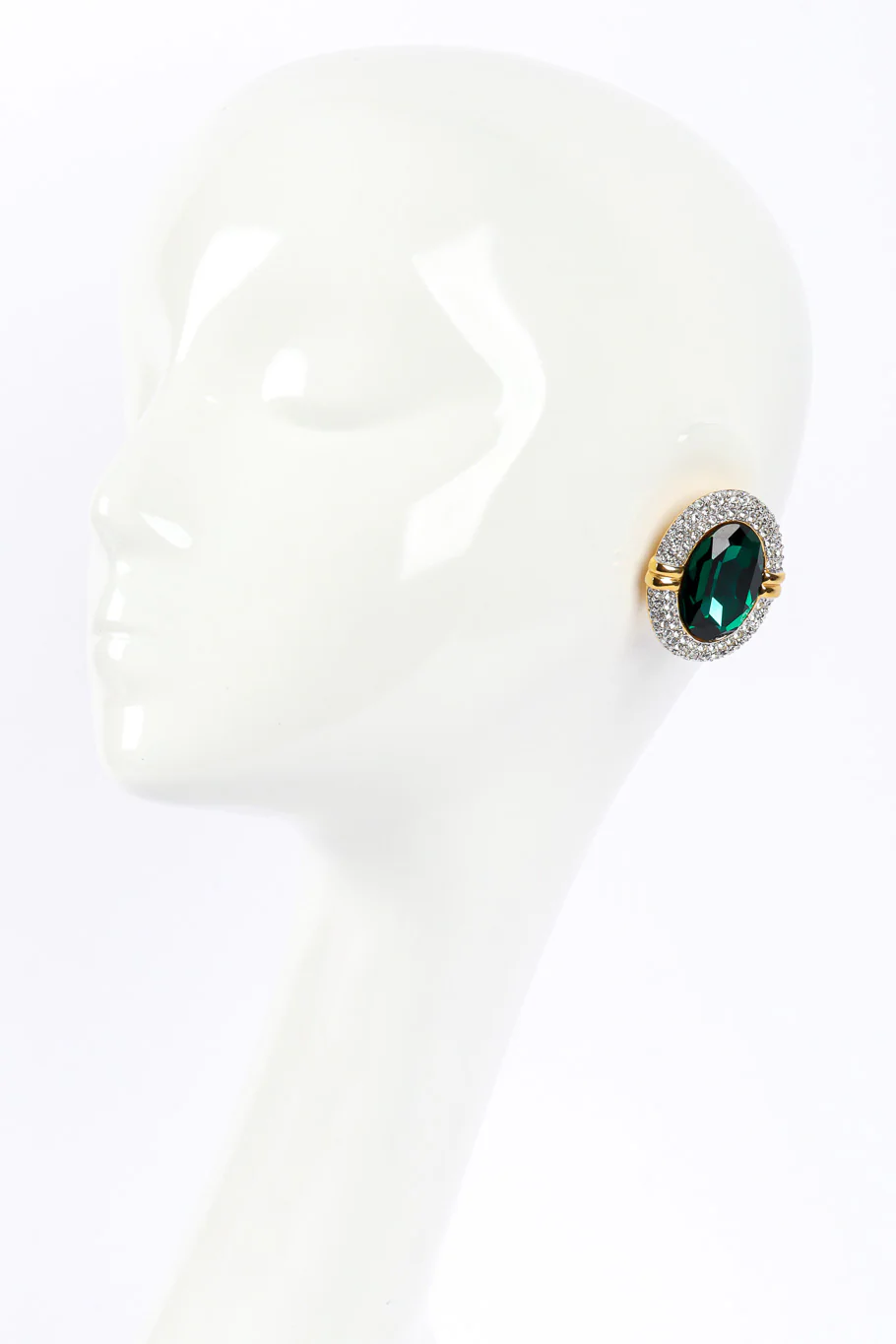 Emerald Oval Earrings - Image 3
