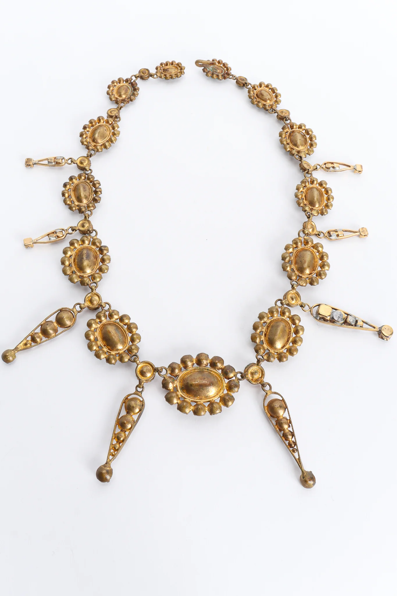 Emerald Rhinestone Drop Necklace - Image 3