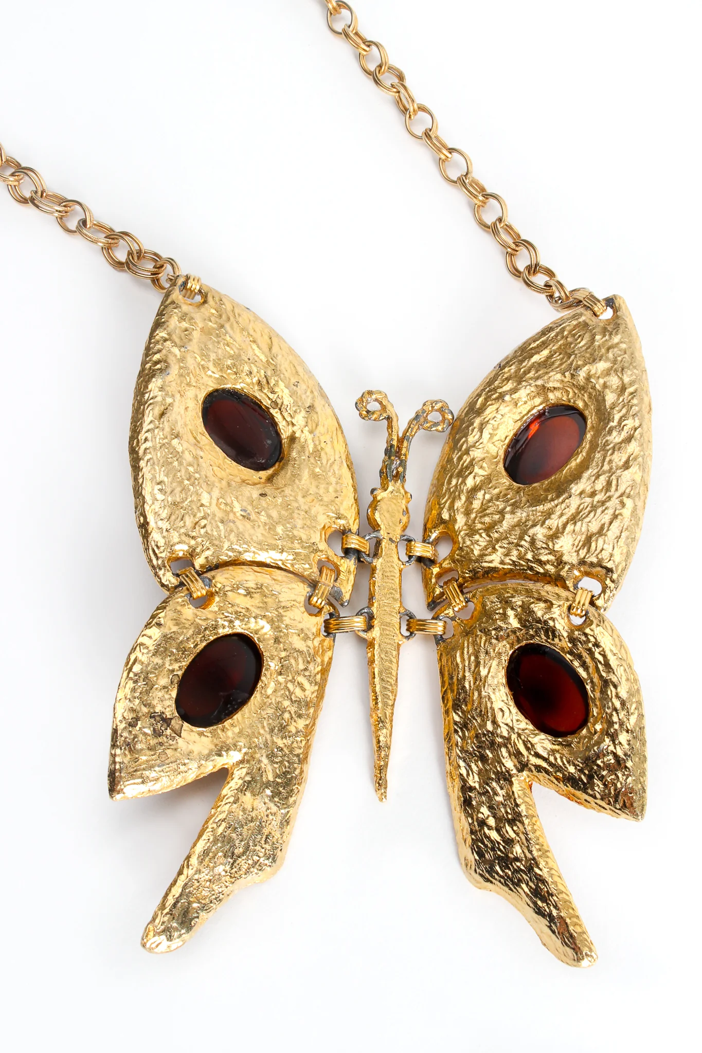 Enamel Butterfly Plate Necklace - Image 6