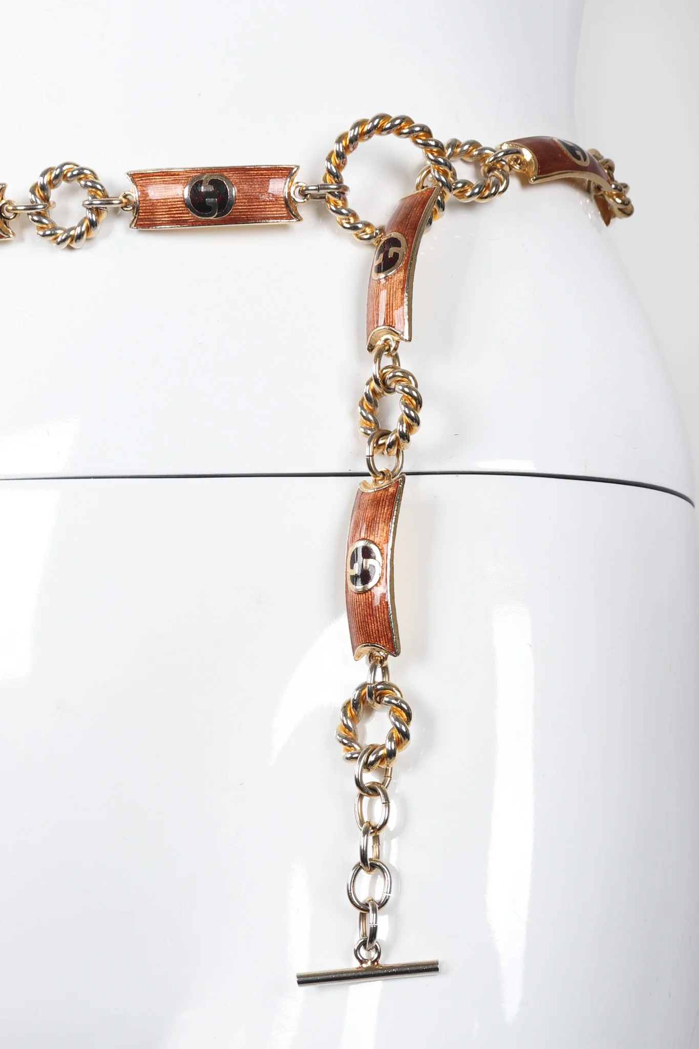 Enamel GG Logo Chain Belt - Image 3