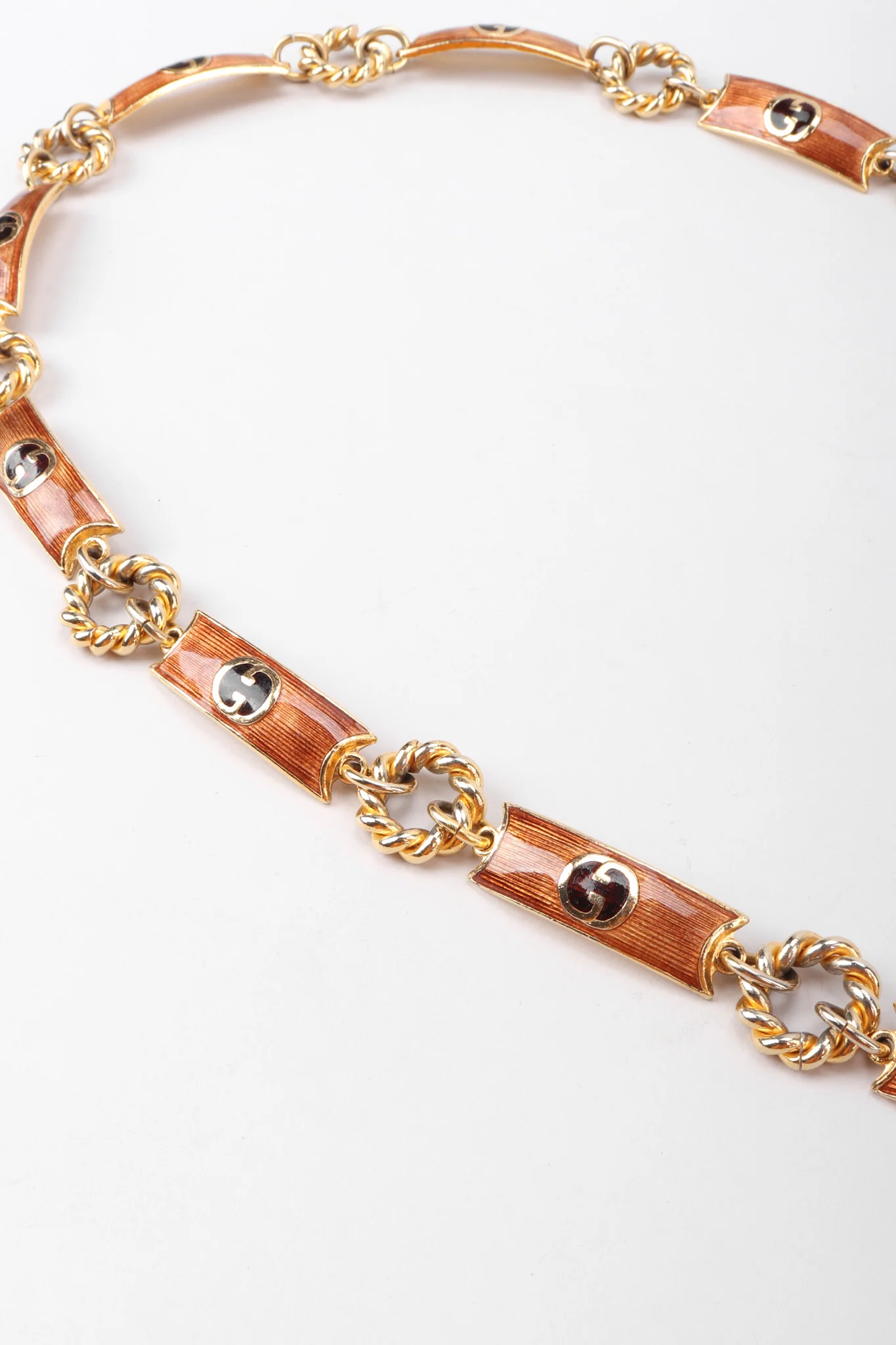 Enamel GG Logo Chain Belt - Image 4