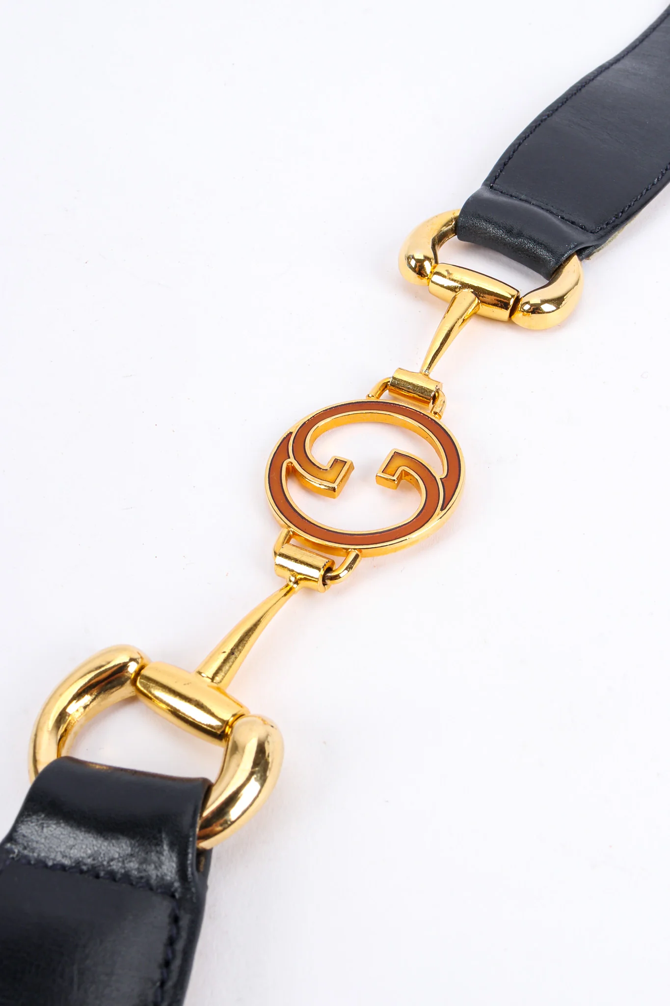 Enamel Horsebit Leather Belt - Image 7