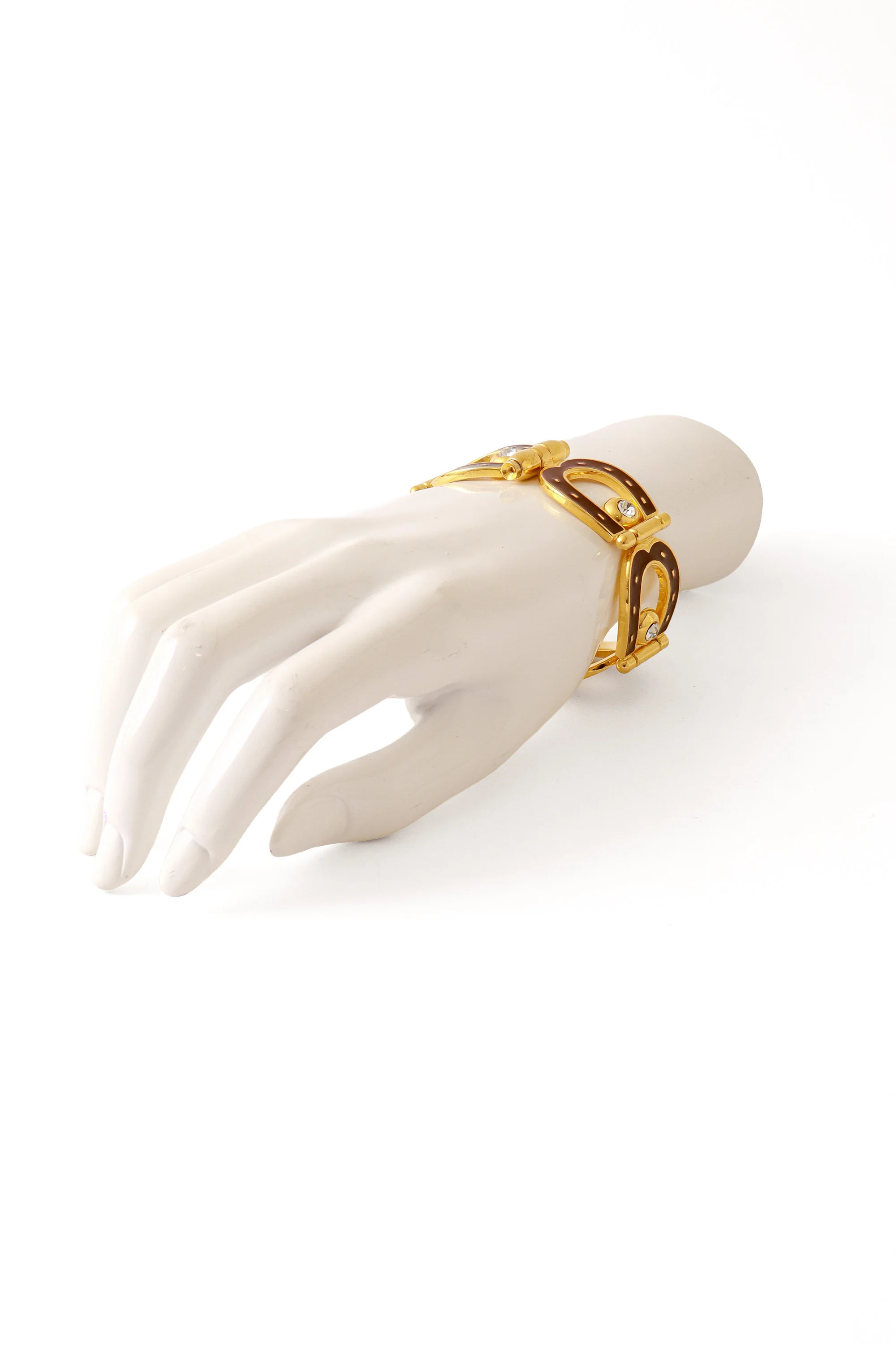 Enamel Horseshoe Link Bracelet - Image 2