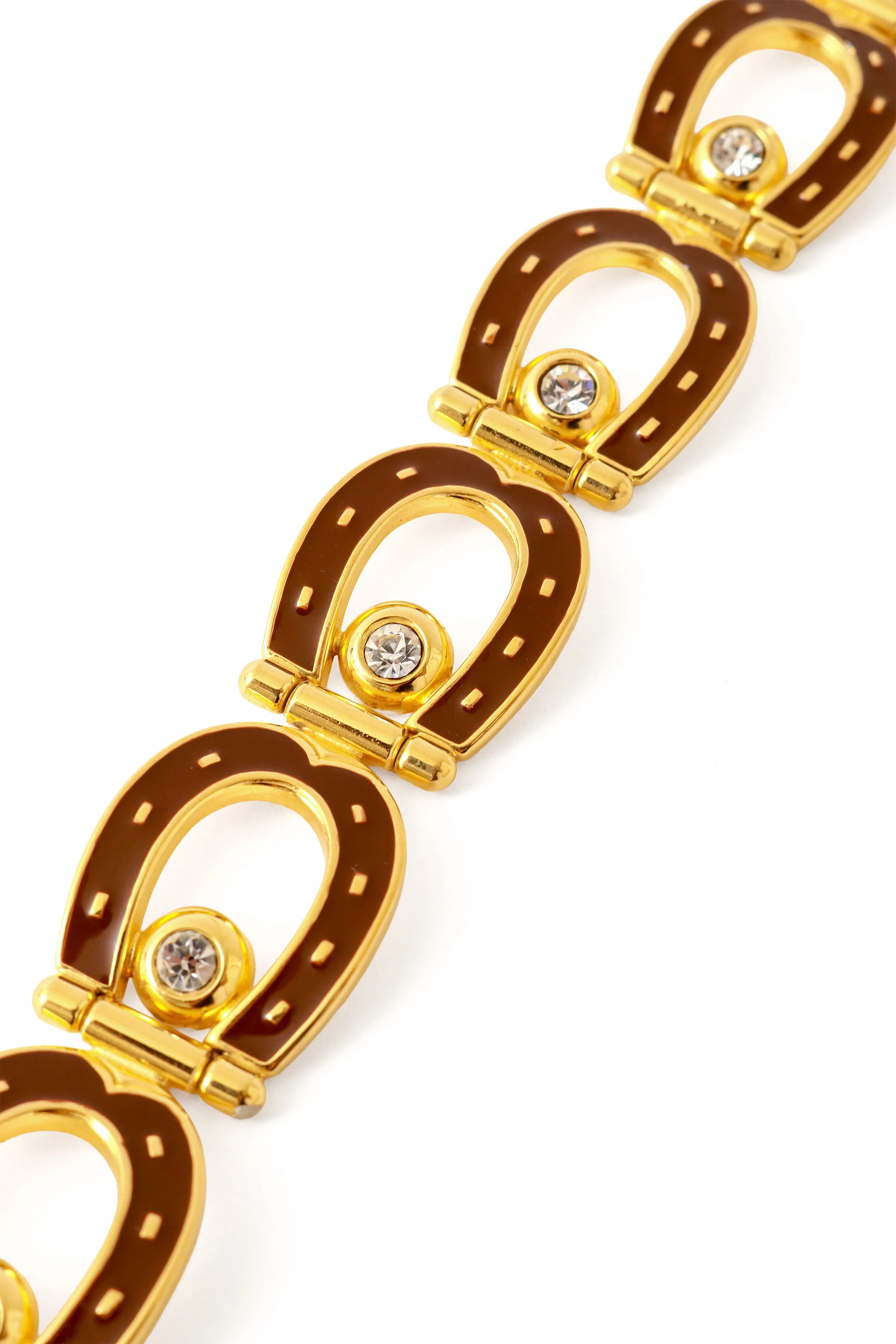 Enamel Horseshoe Link Bracelet - Image 3