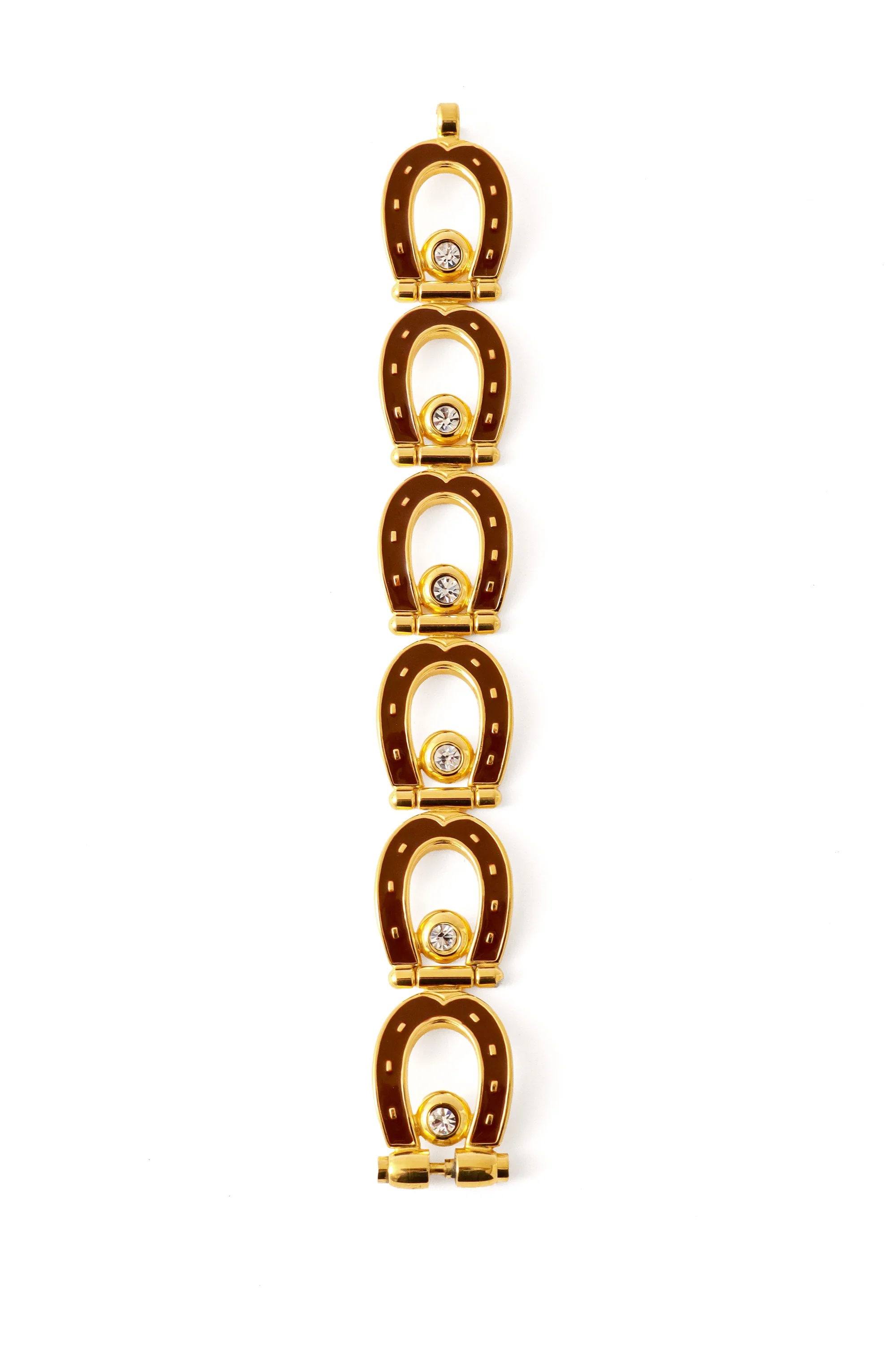 Enamel Horseshoe Link Bracelet - Image 4