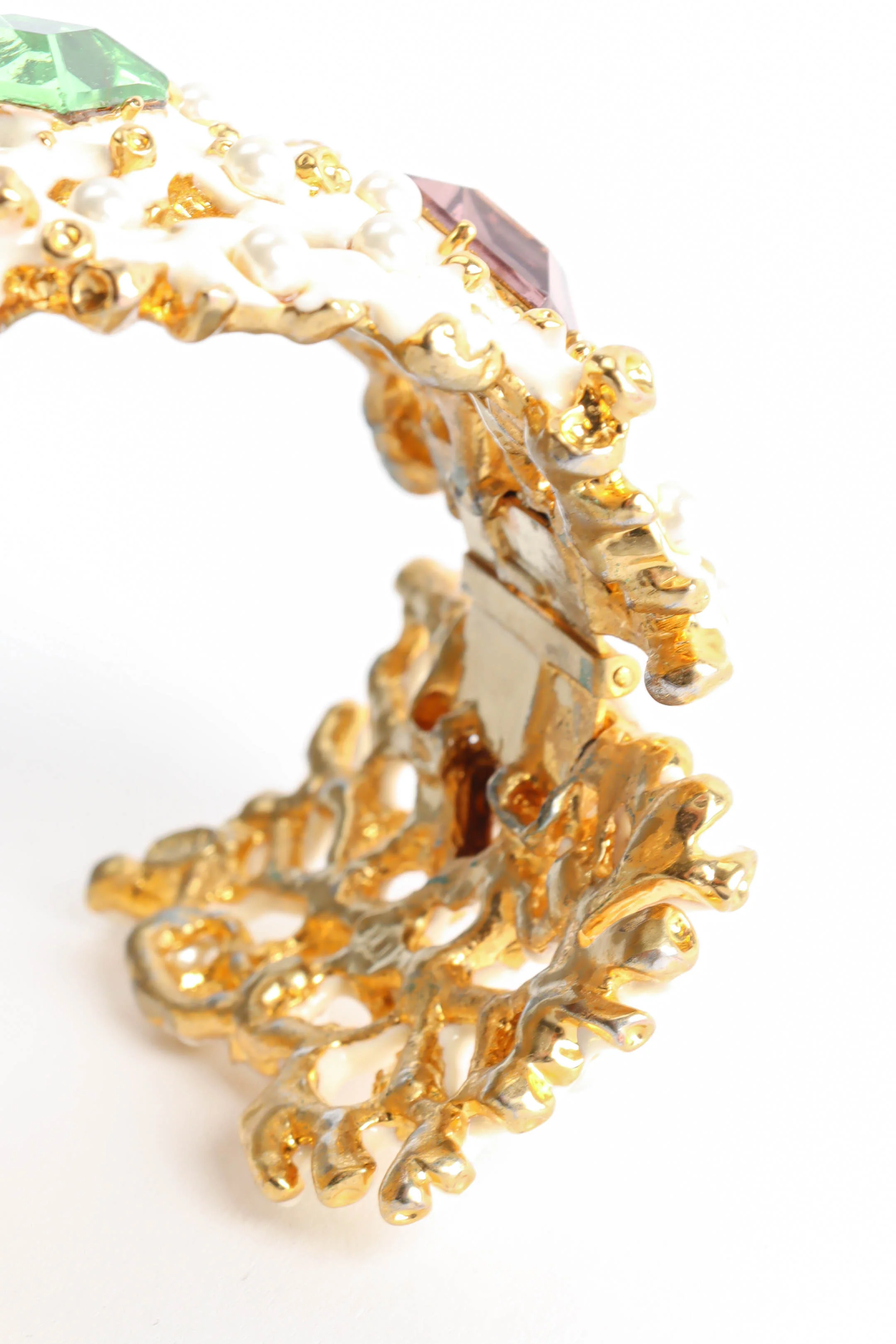 Enamel Pearl Stone Cuff - Image 7