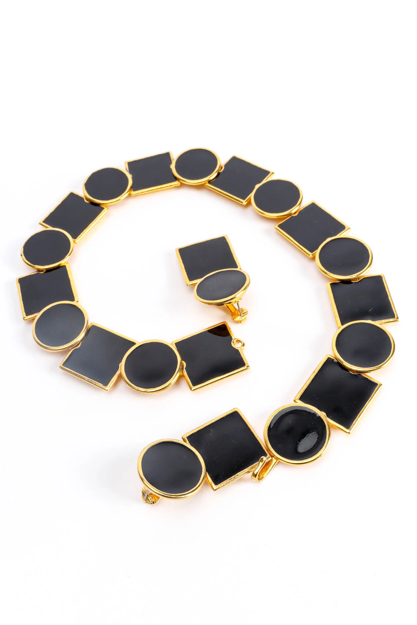 Enamel Shapes Necklace & Earring Set - Image 5