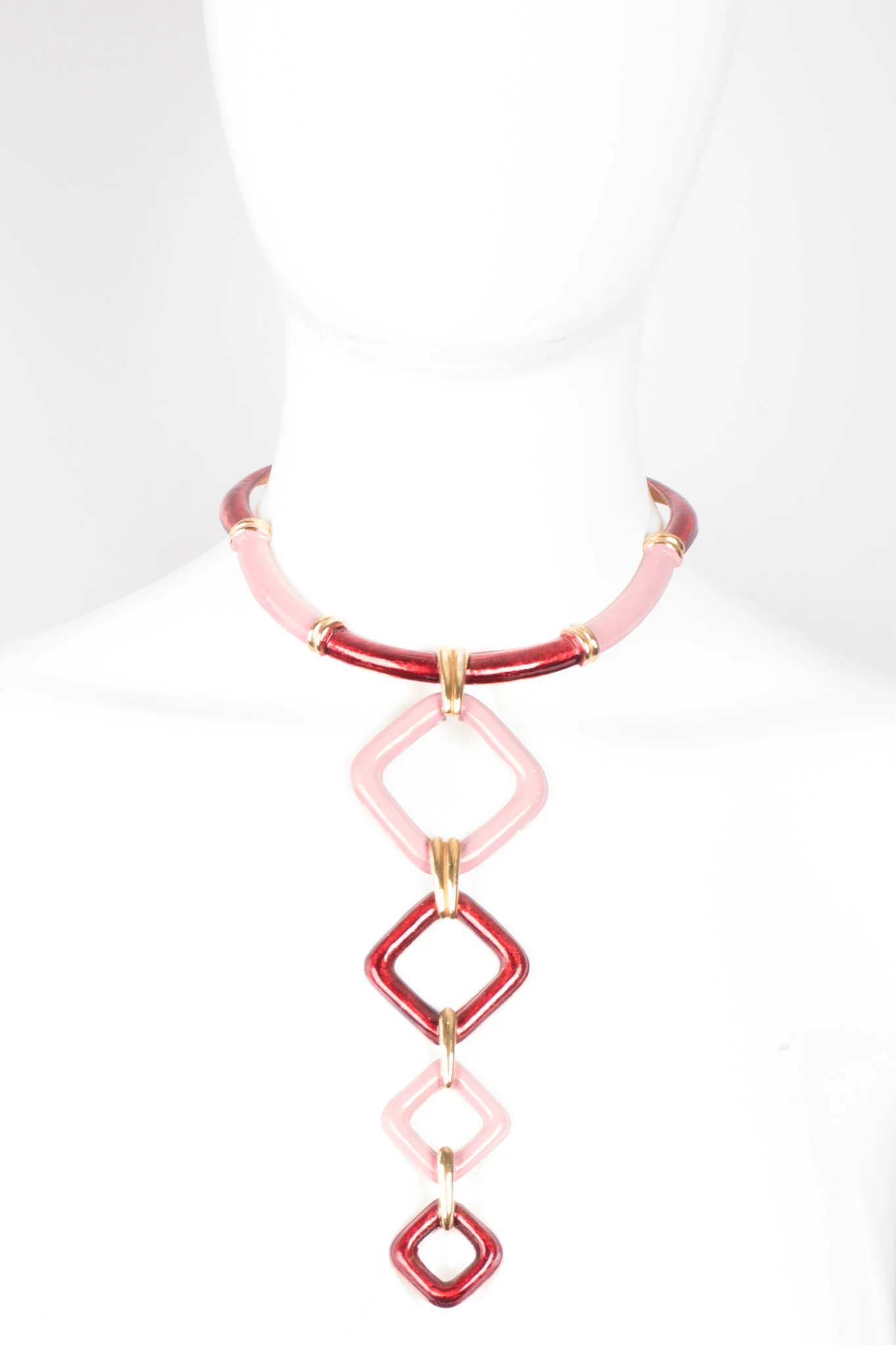 Enameled Diamond Collar