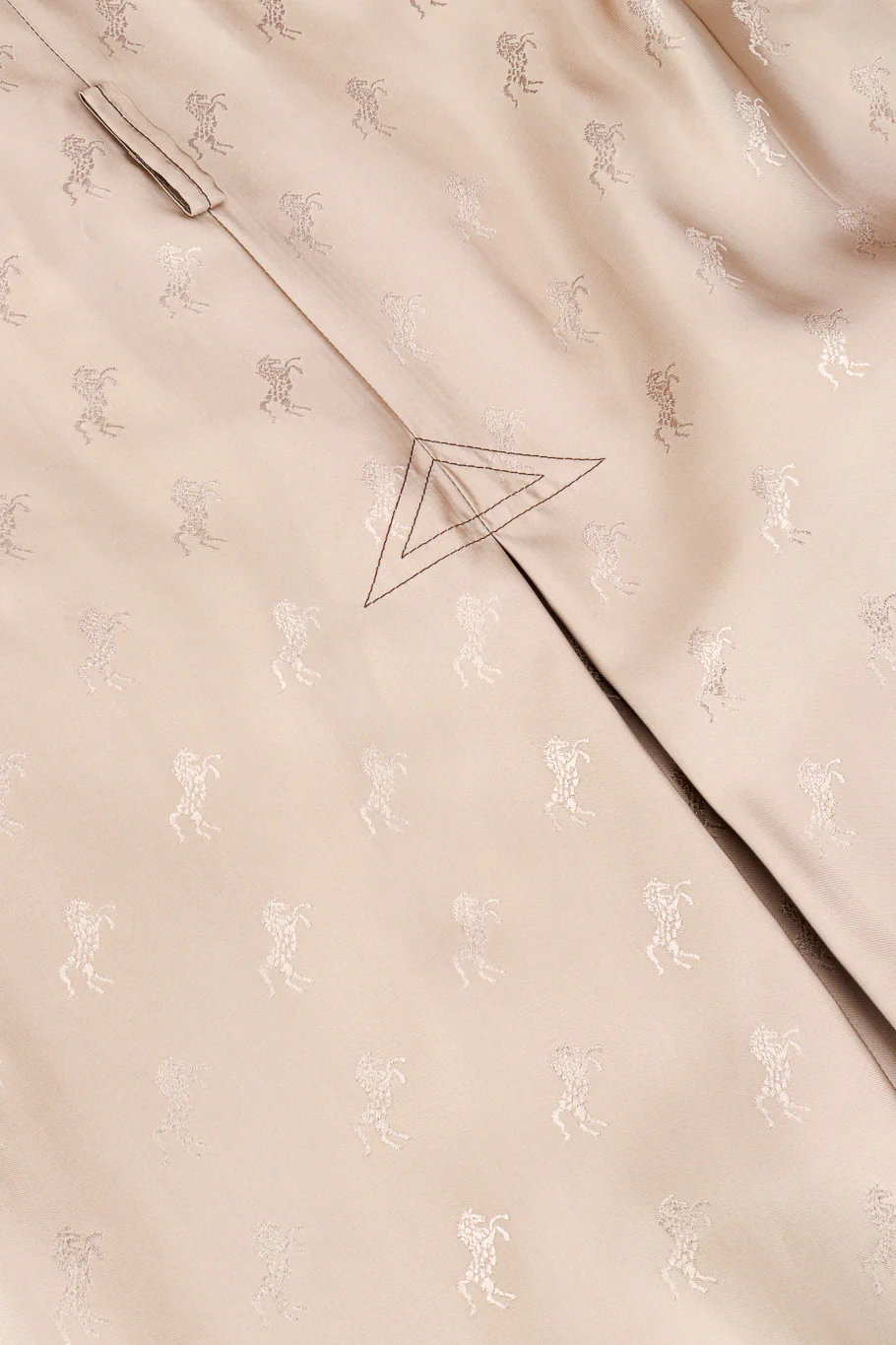 Equine Print Plaid Trench Coat - Image 10