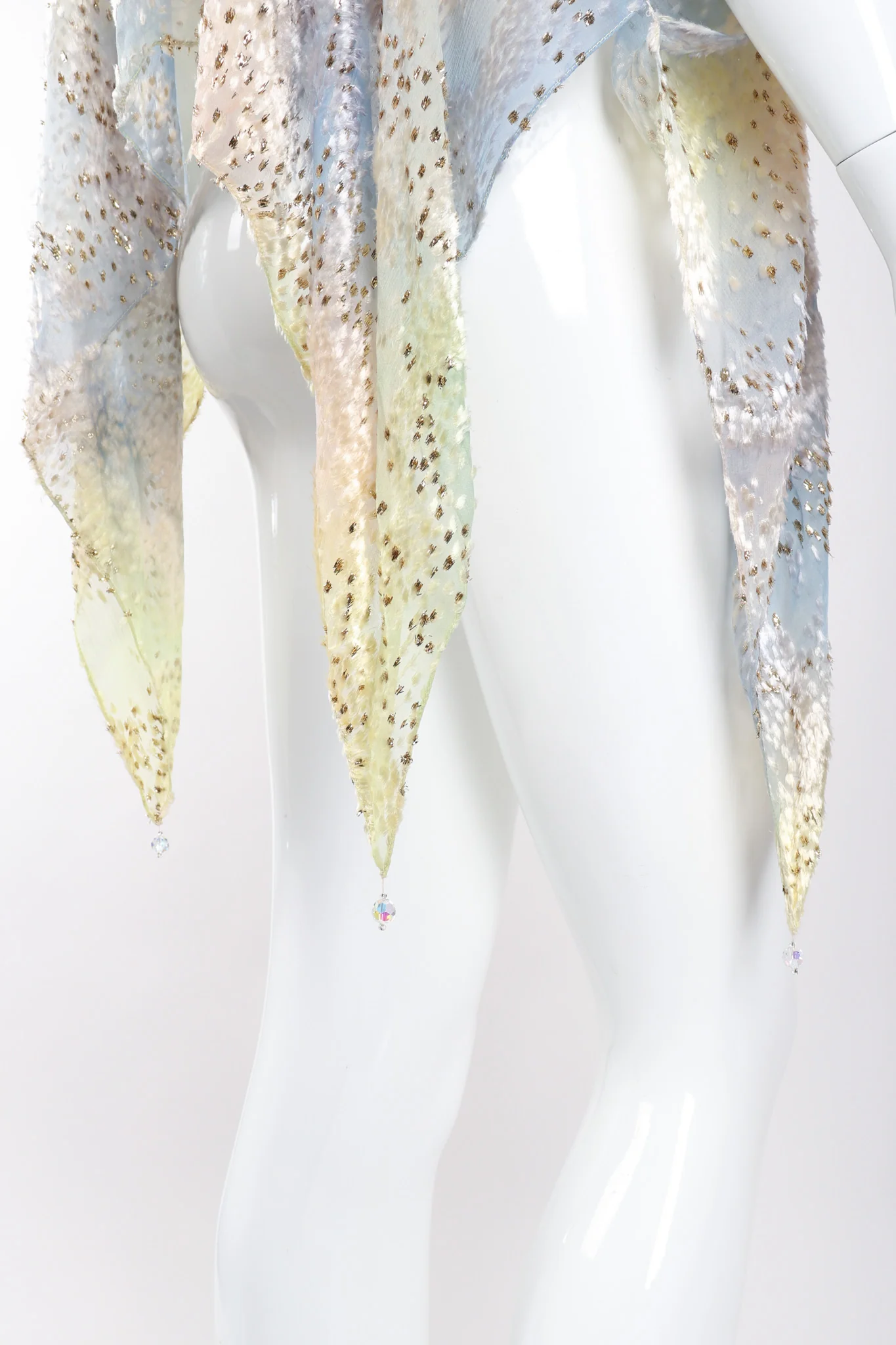 Ethereal Velvet Lamé Burnout Top - Image 9