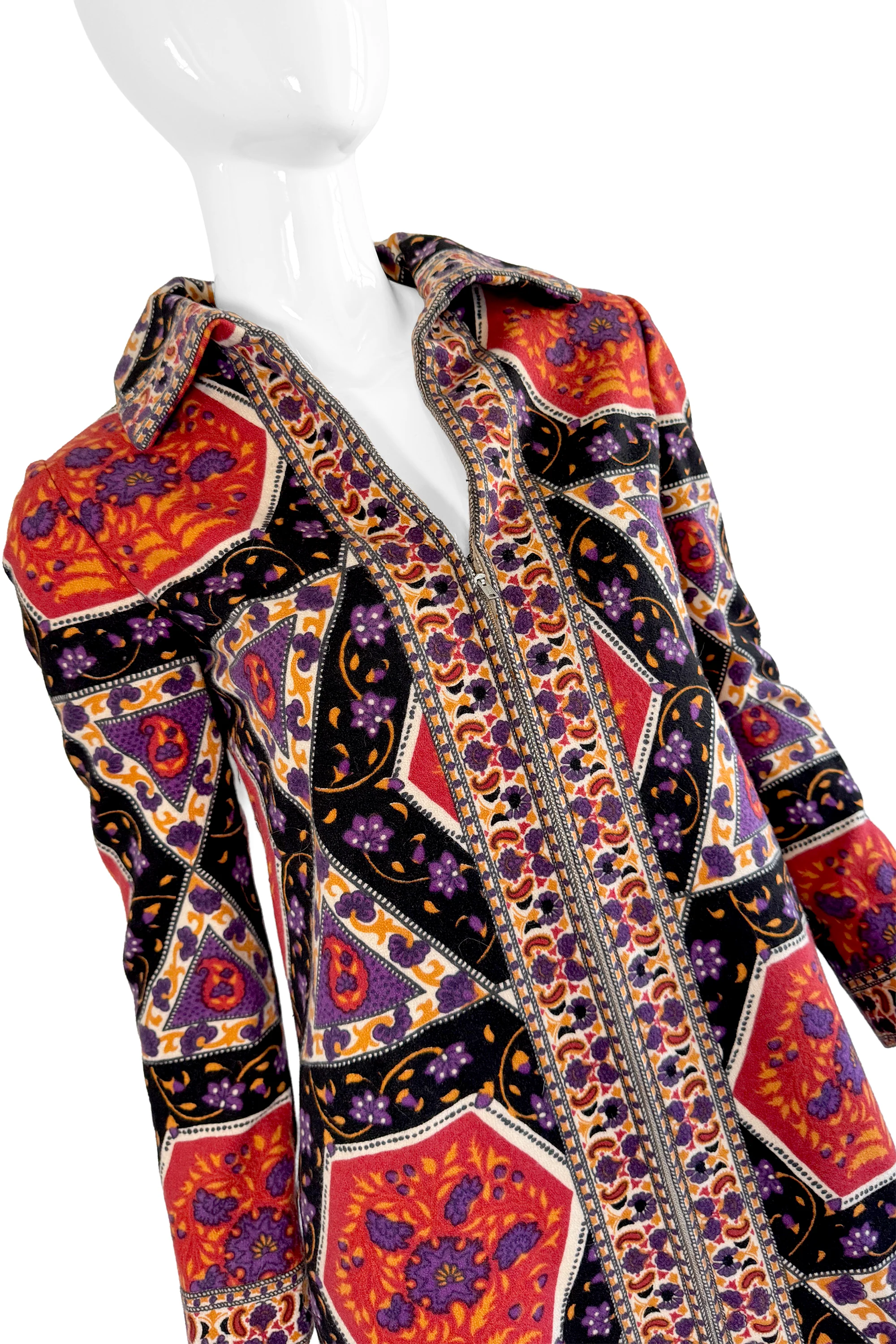Ethnic Zip-Up Coat - Image 5