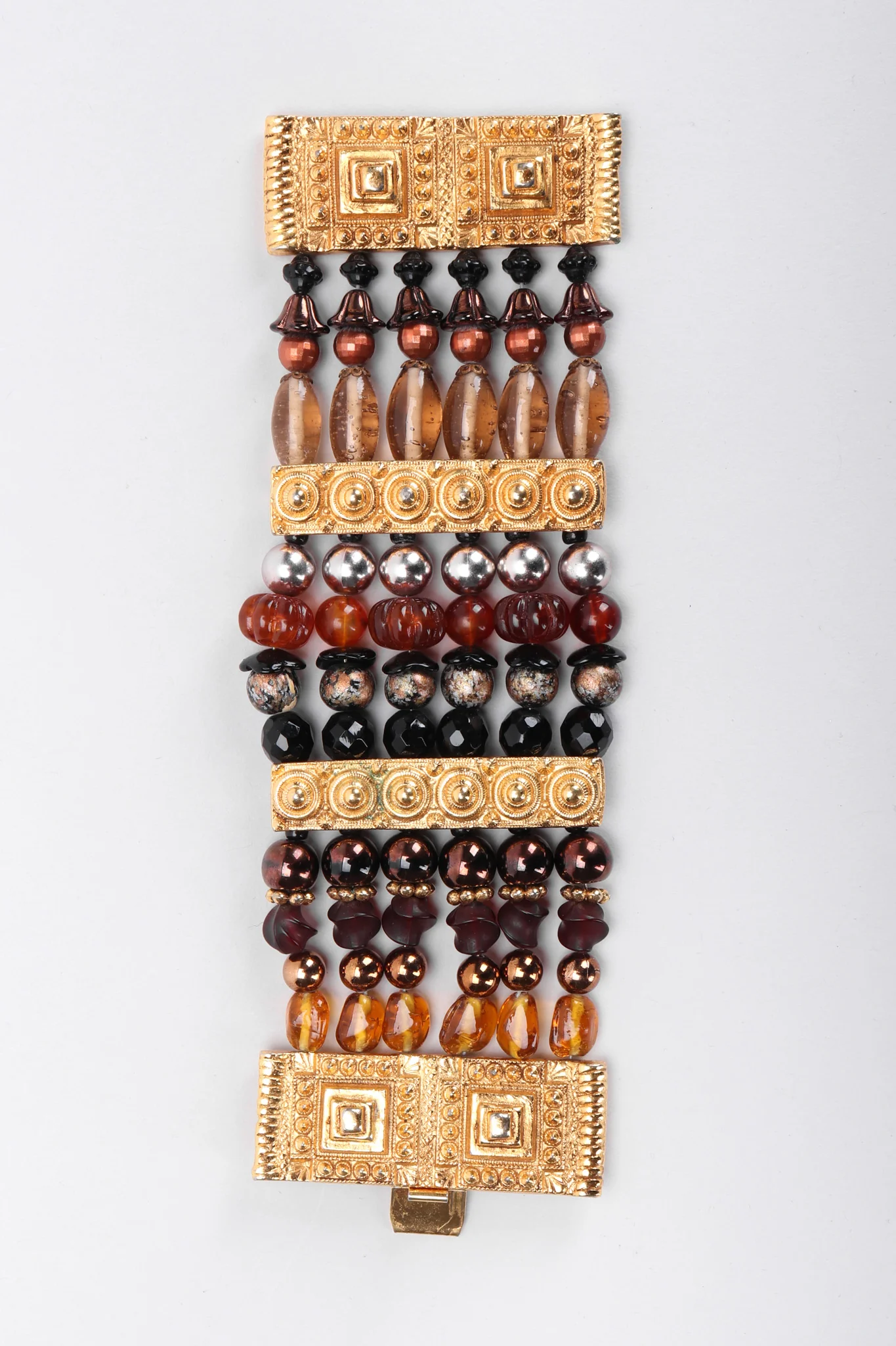 Etruscan Beaded Cuff Bracelet - Image 3