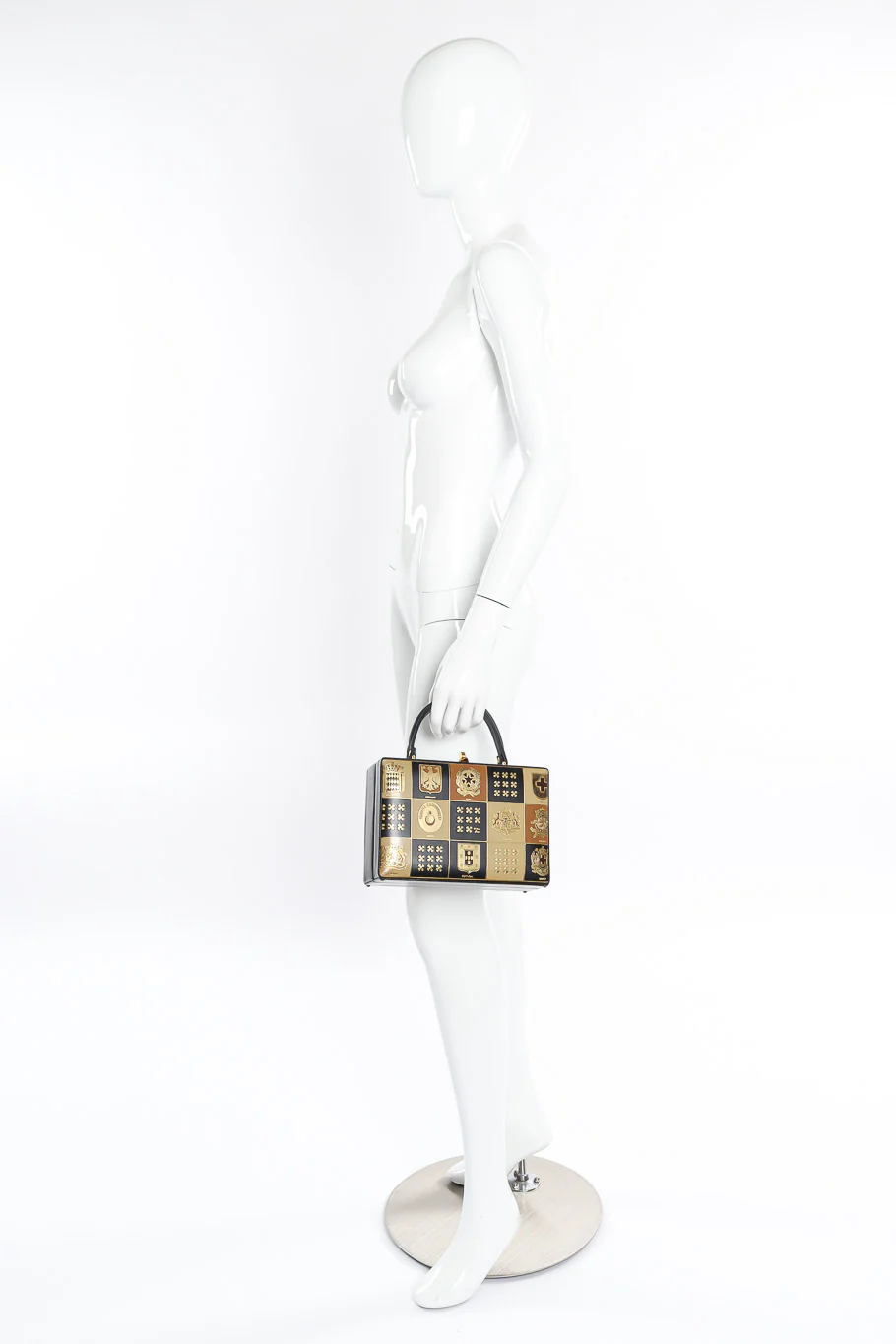 European Crest Leather Box Bag - Image 2