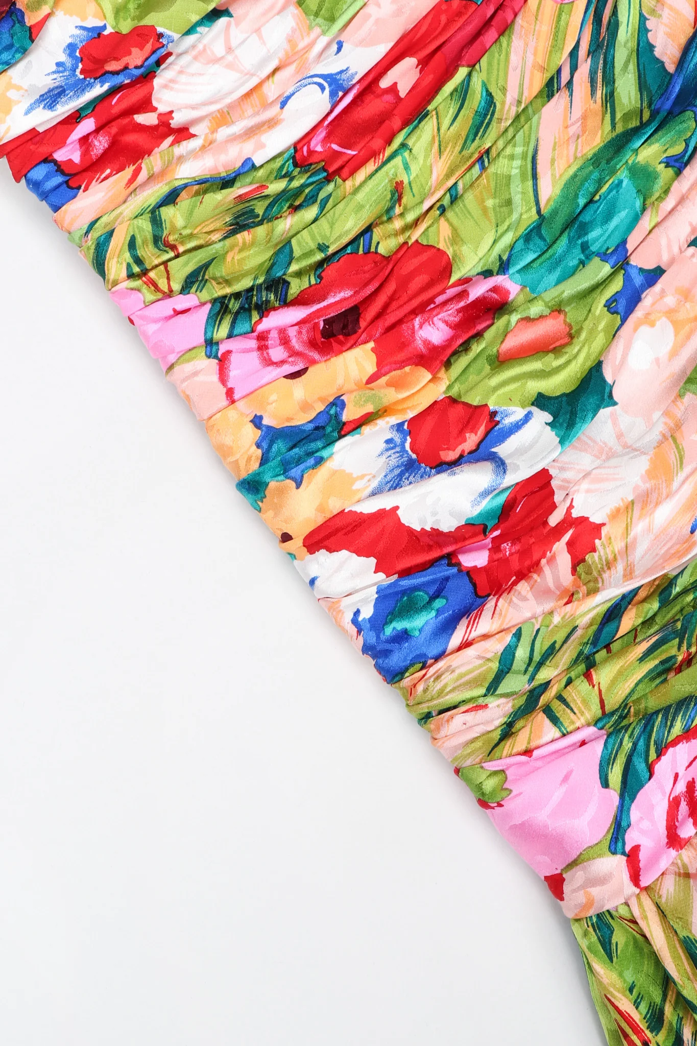 Ruched Floral Puff Dress - Image 12