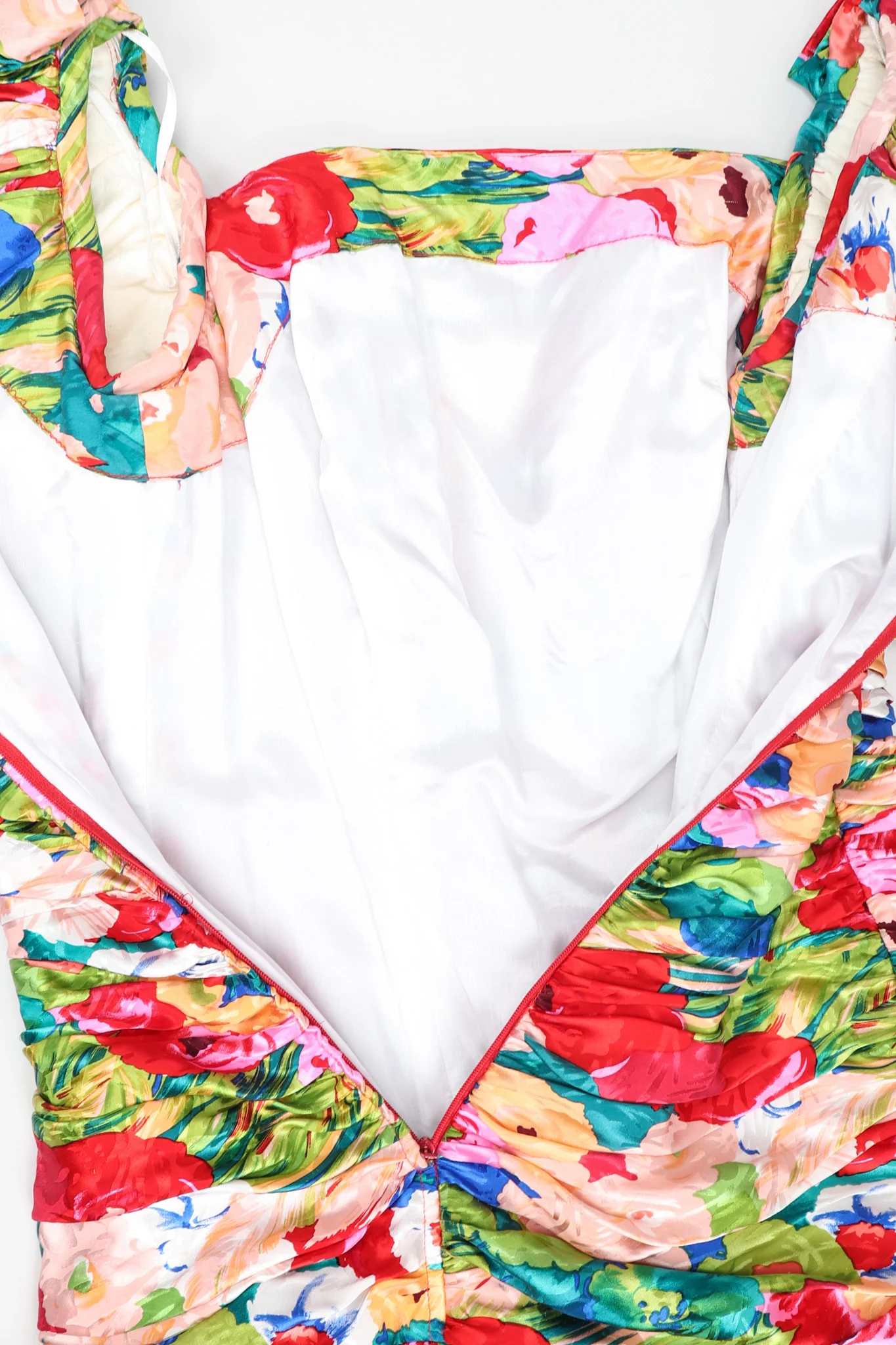 Ruched Floral Puff Dress - Image 17
