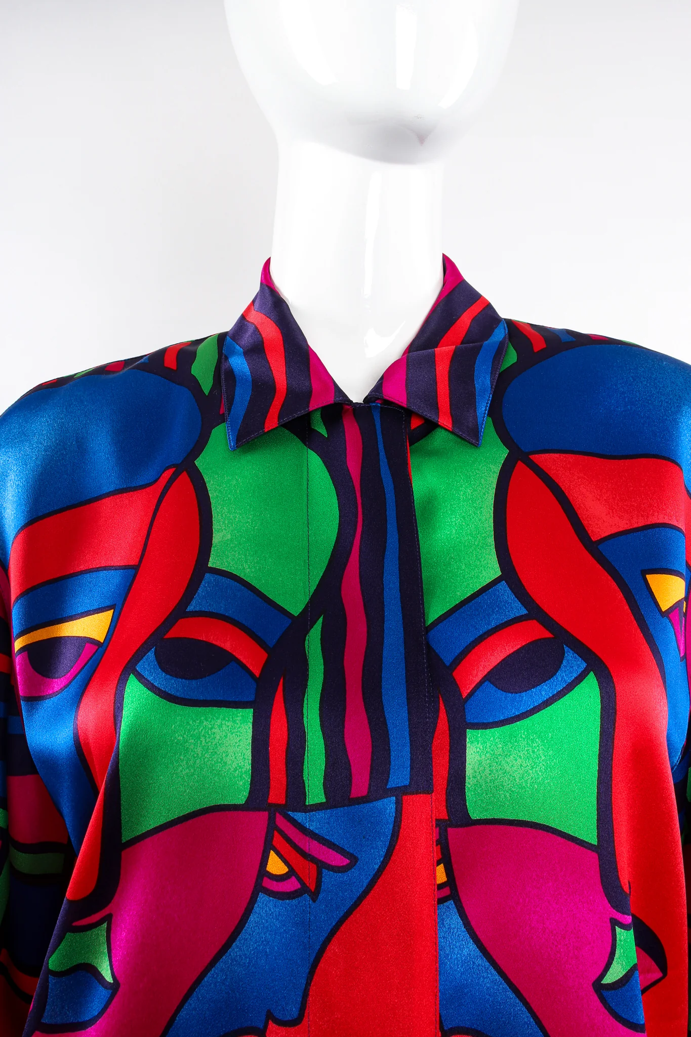 Expressionist Portrait Print Shirt - Image 8
