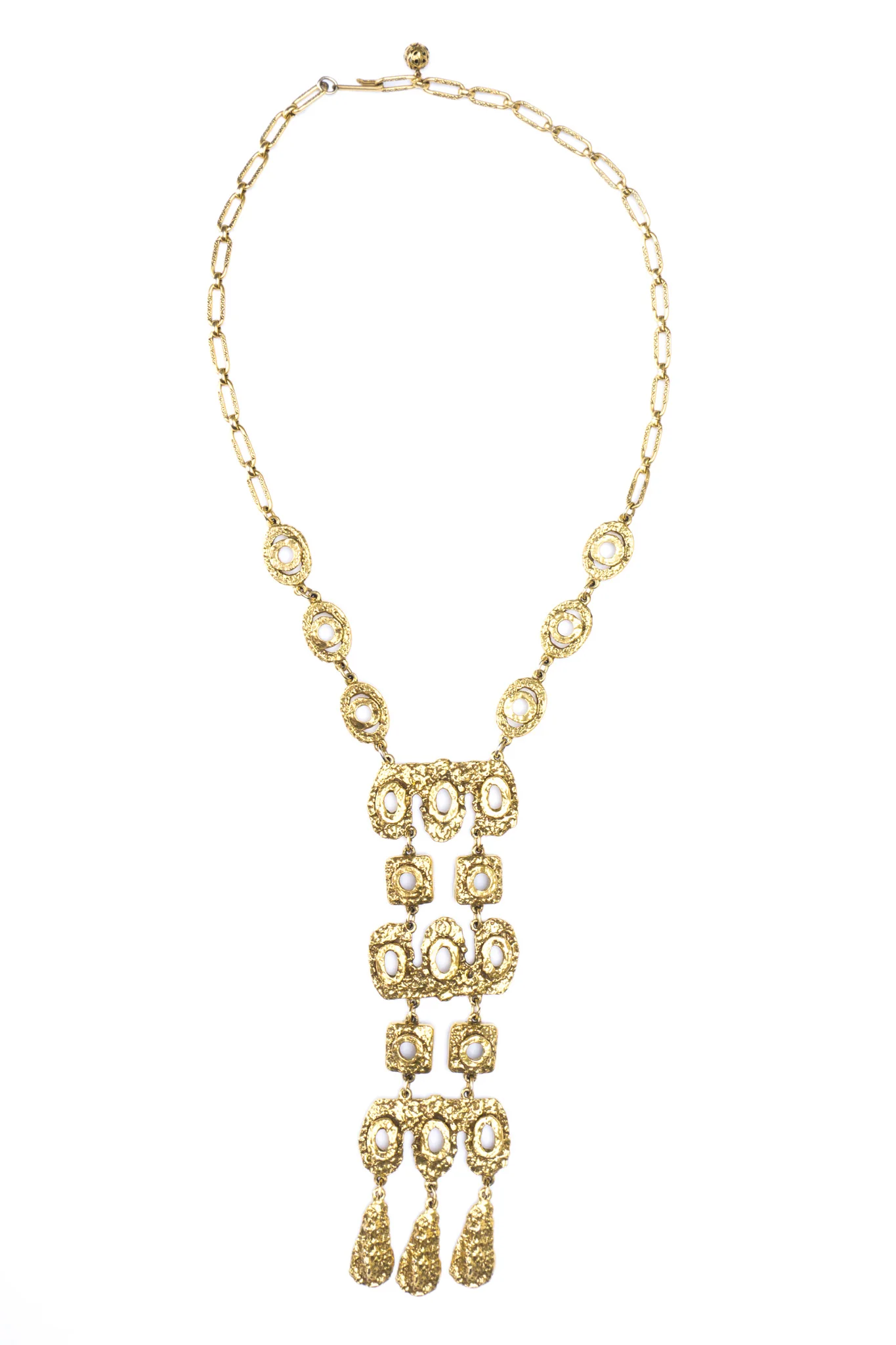 Eyelet Pendant Plate Necklace - Image 8