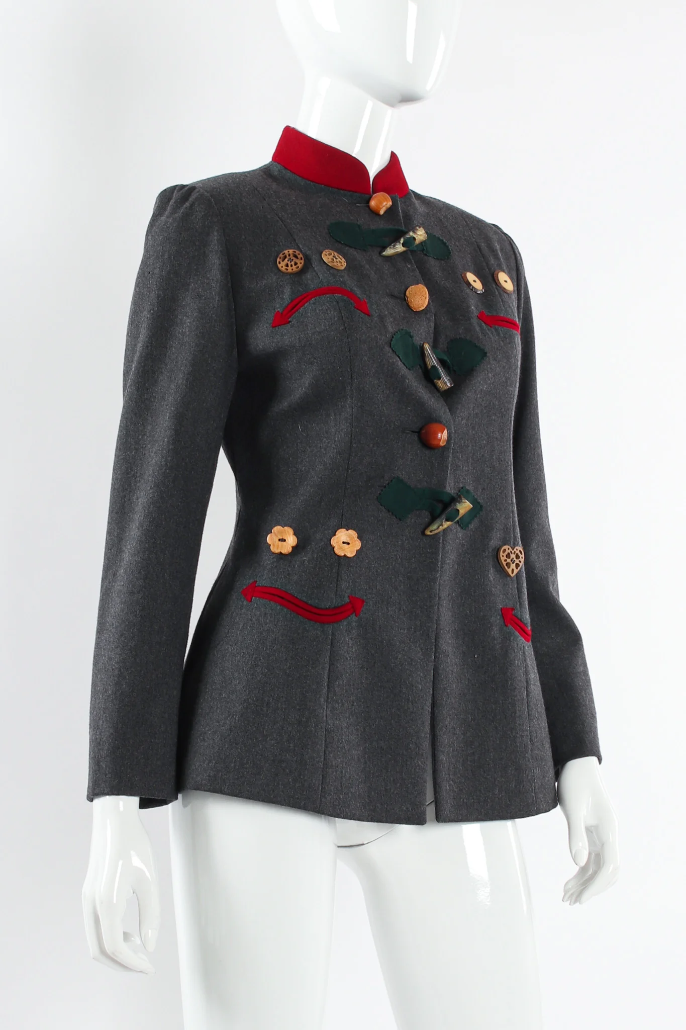 Face Expressions Acorn Wool Jacket - Image 2