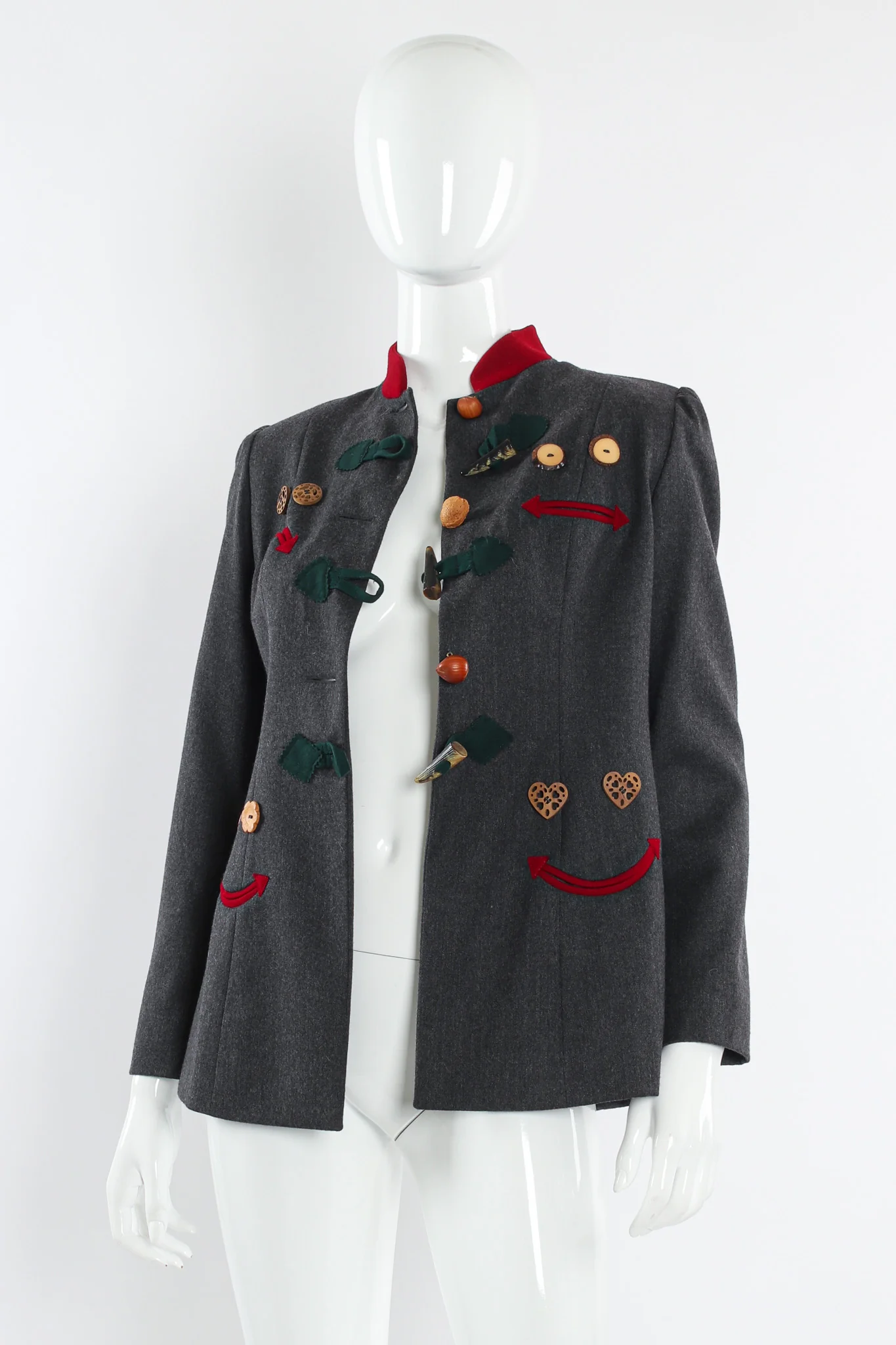 Face Expressions Acorn Wool Jacket - Image 5