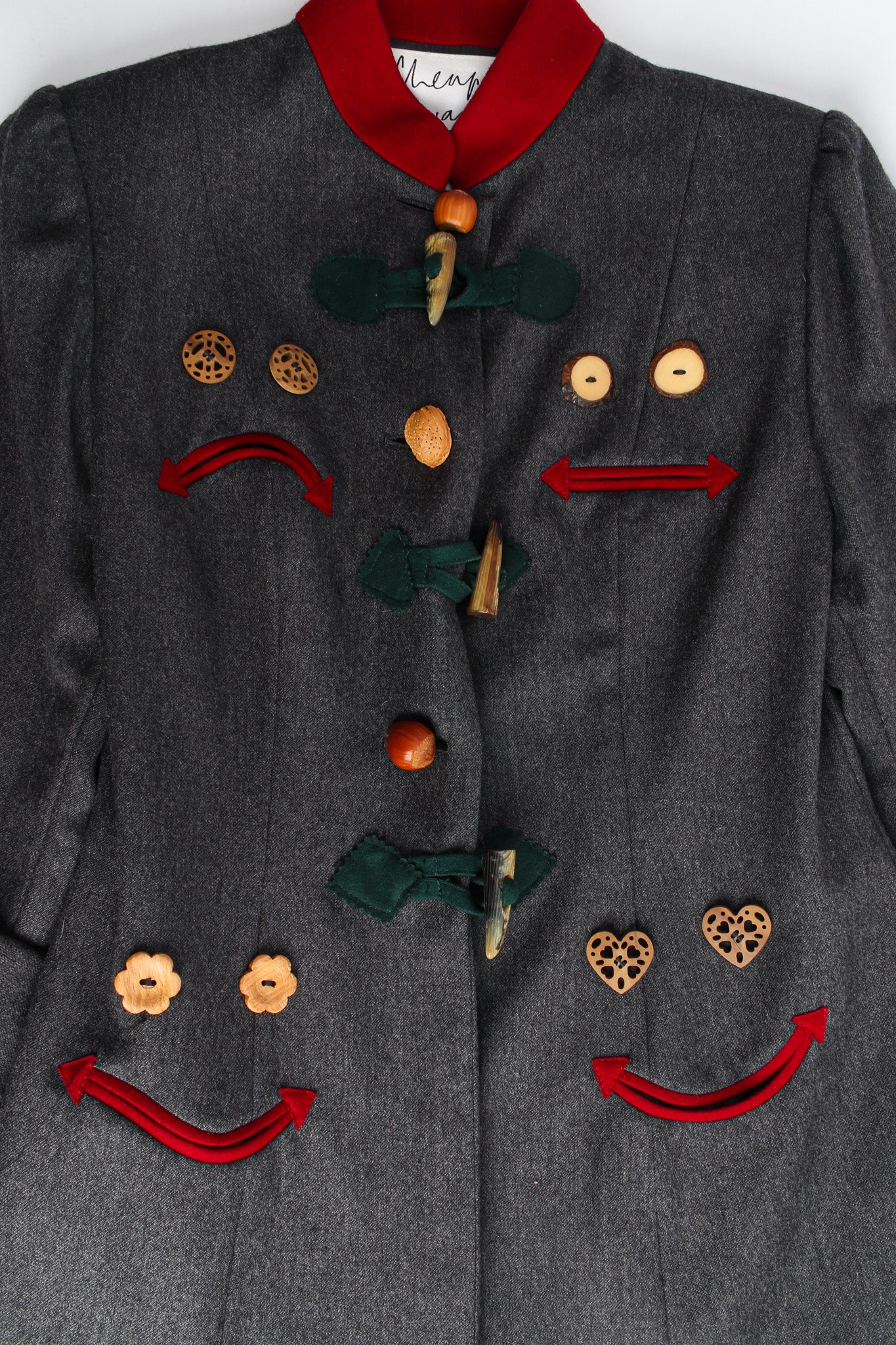Face Expressions Acorn Wool Jacket - Image 6