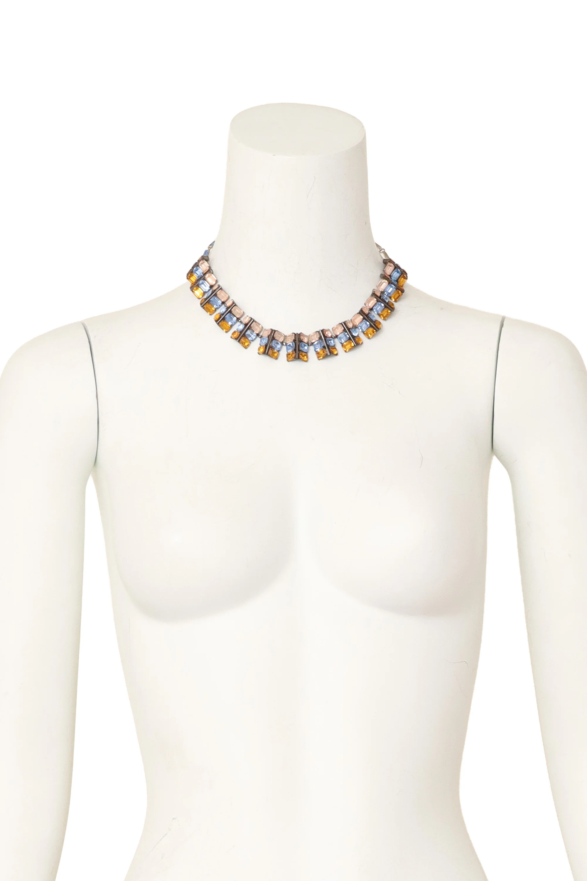 Faceted Crystal Panel Necklace - Image 2