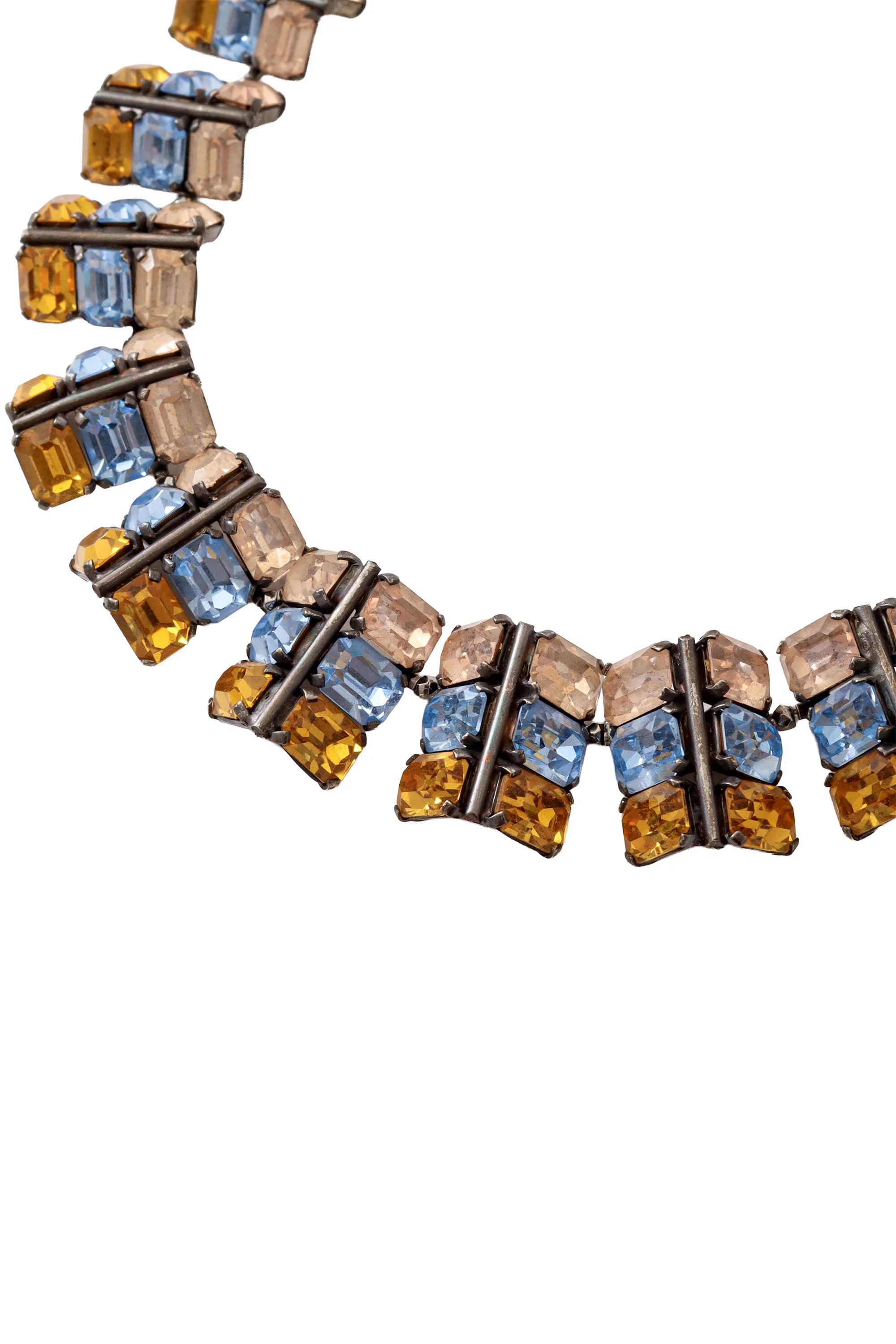 Faceted Crystal Panel Necklace - Image 3