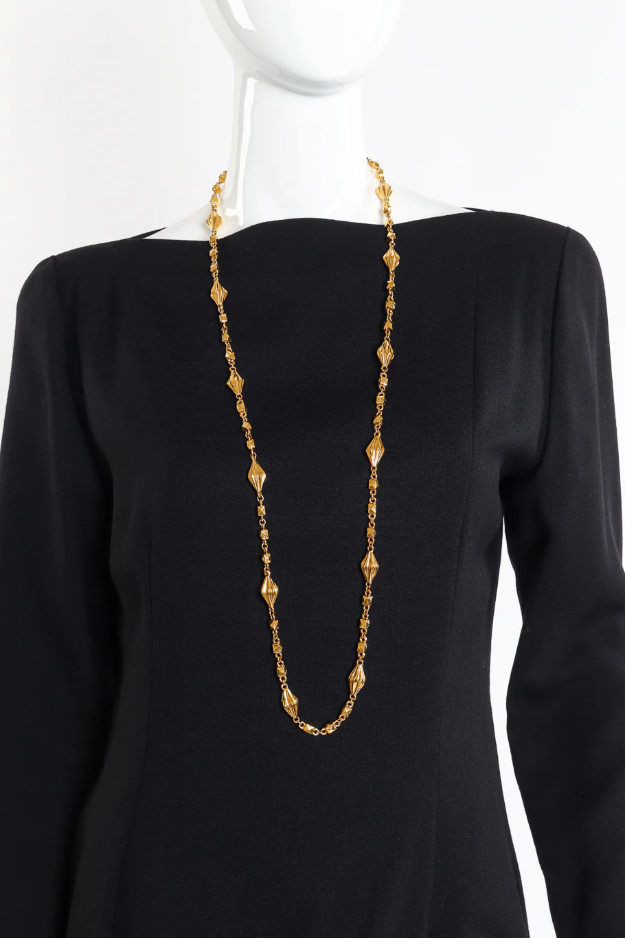 Faceted Diamond Stud Necklace