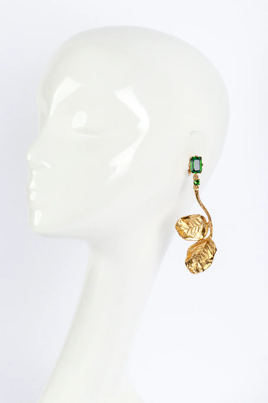 Falling Leaf Crystal Earrings - Image 2