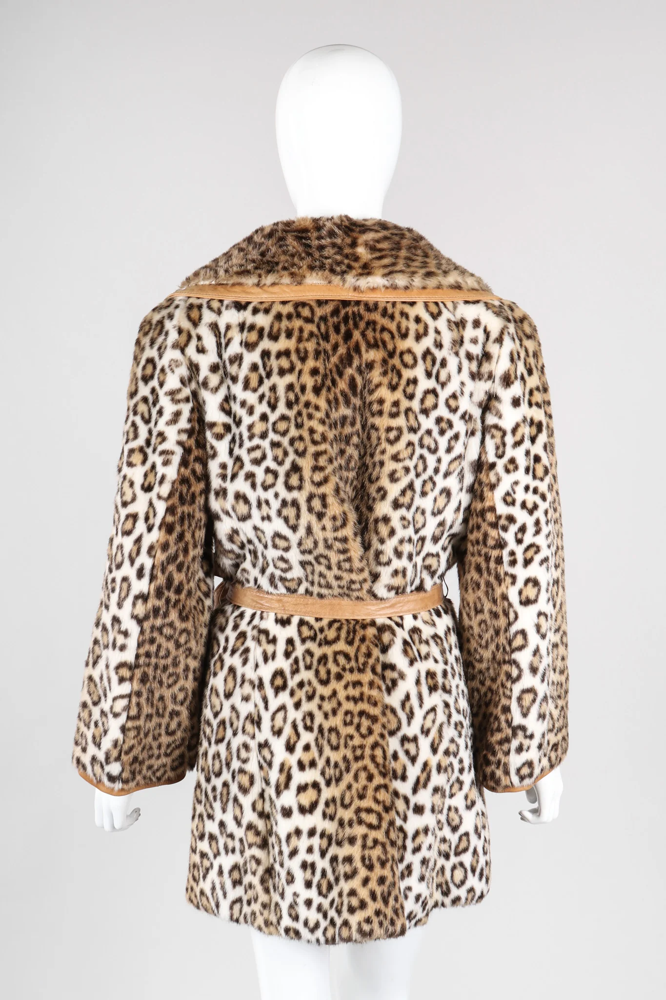 Faux Cheetah Wrap Coat - Image 6