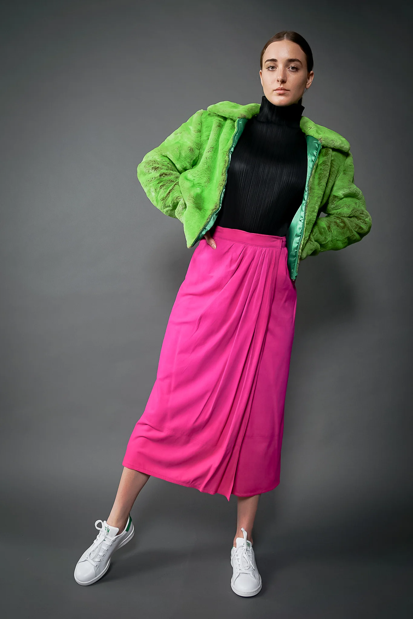 Faux Fur Collar Jacket - Image 3