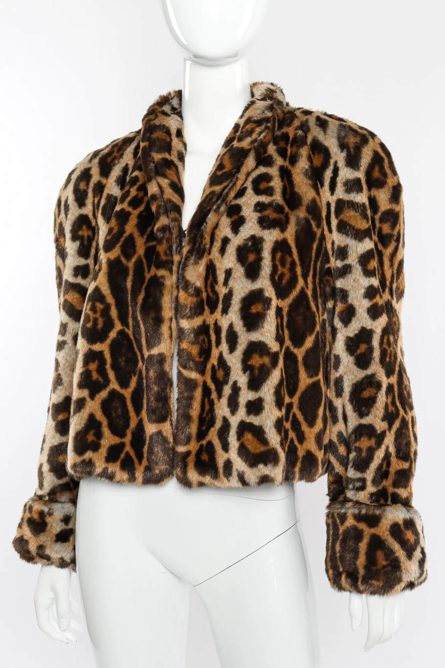 Faux Fur Leopard Jacket - Image 4