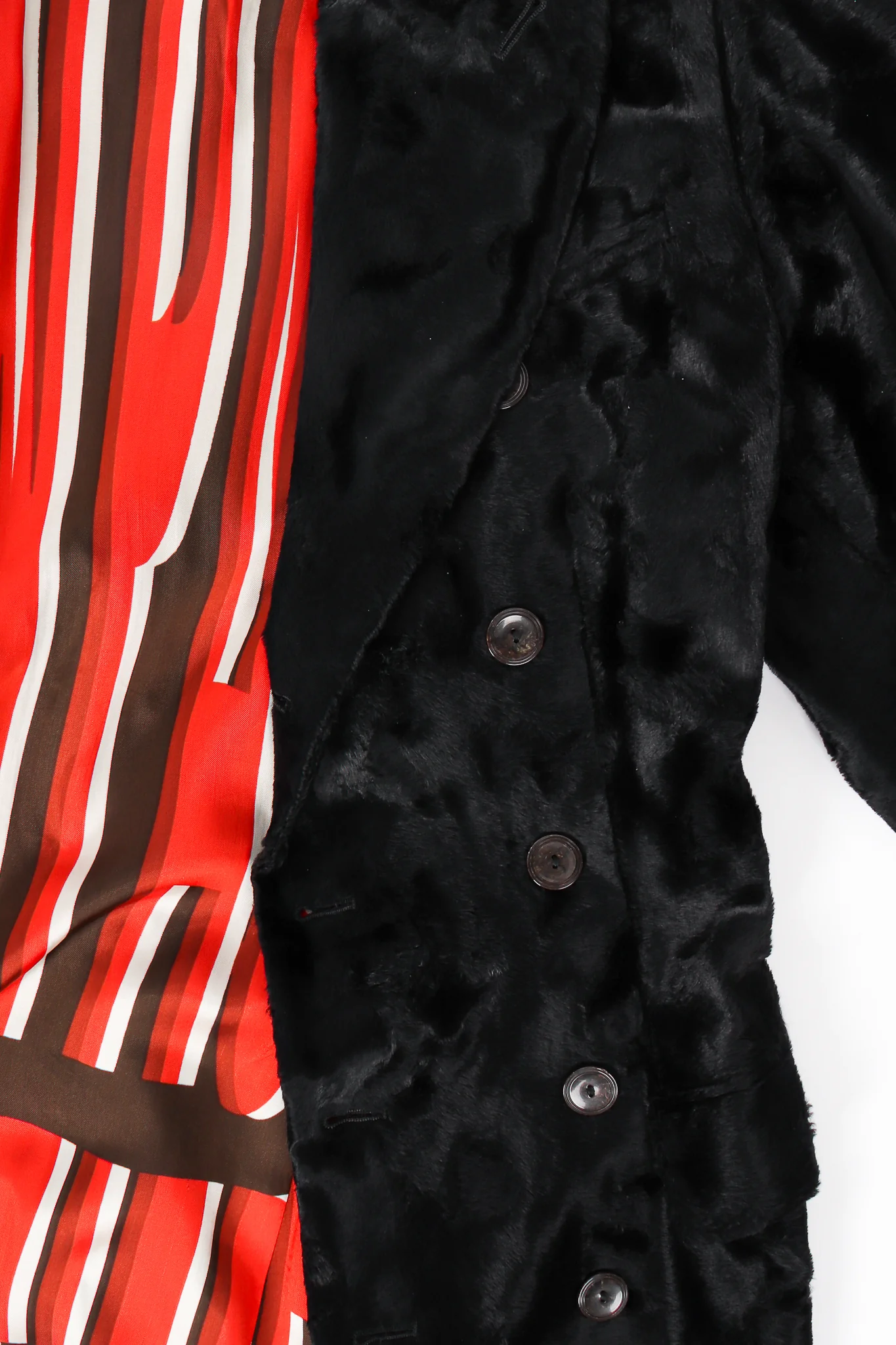 Faux Pony Panne Velvet Trench Coat - Image 10