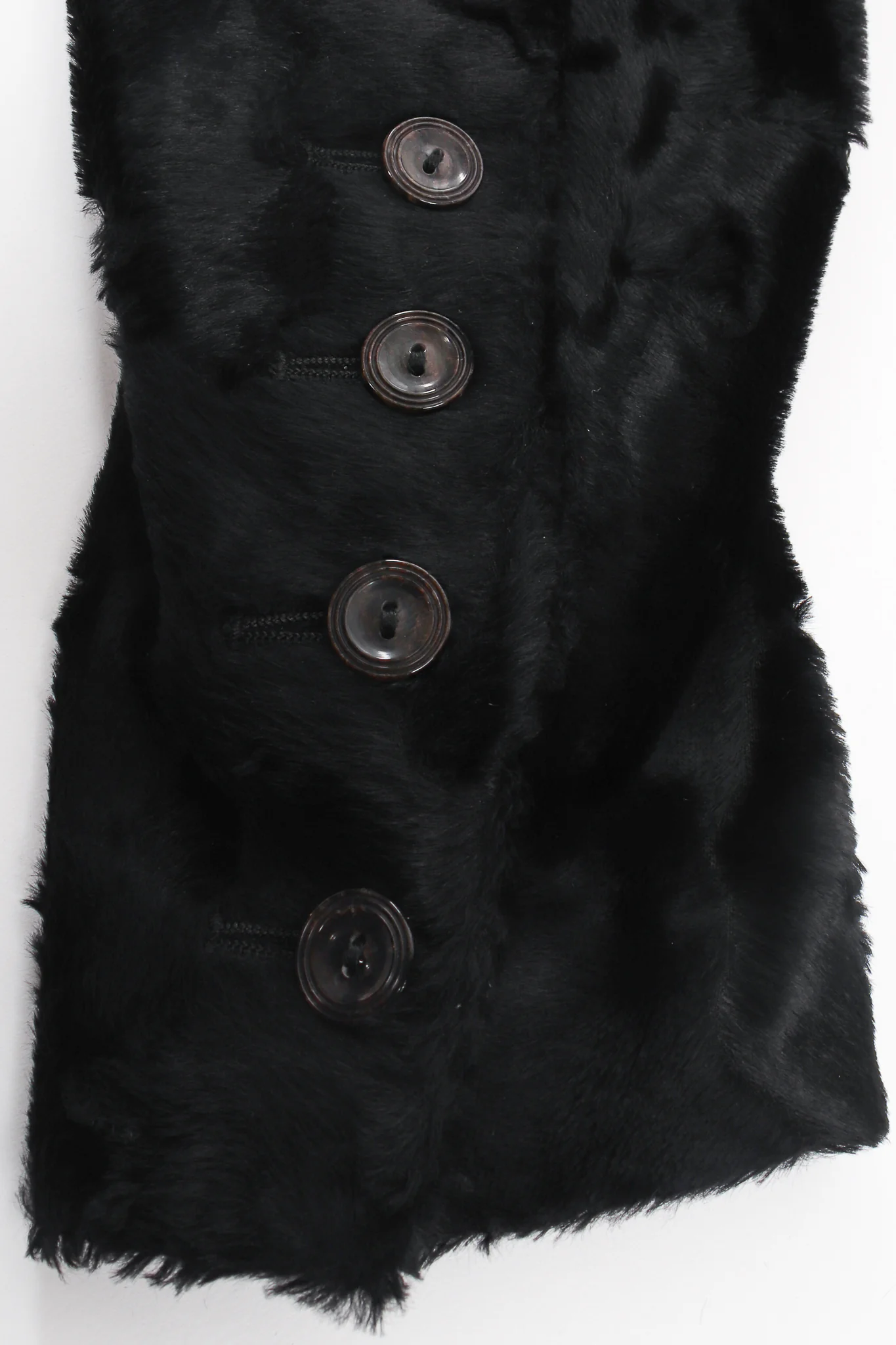 Faux Pony Panne Velvet Trench Coat - Image 6