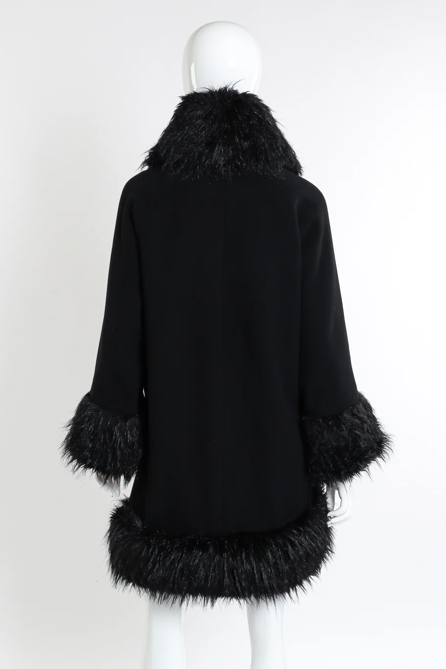 Faux Fur Wool Coat - Image 3