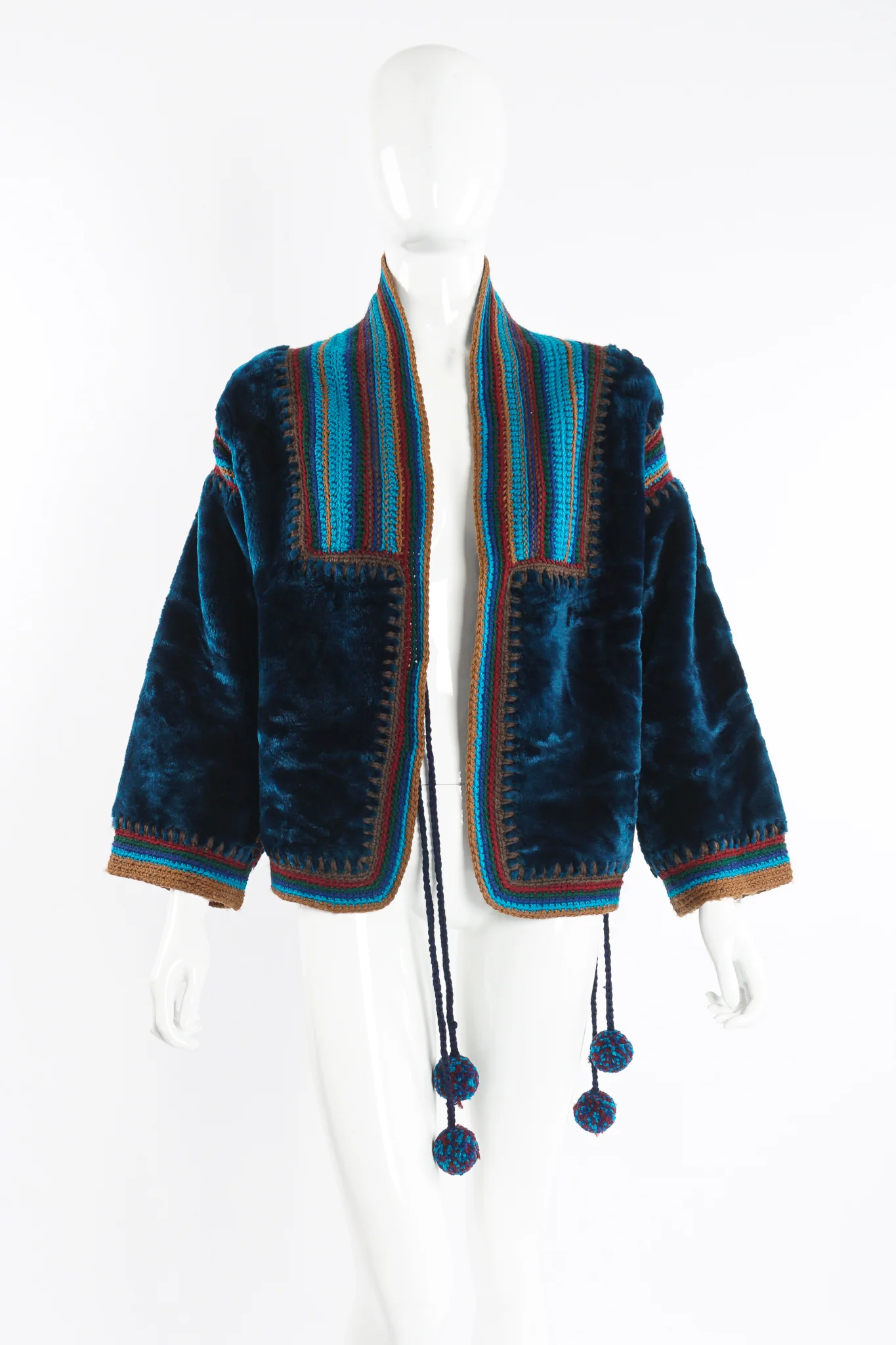Faux Fur Yarn Knit Jacket - Image 4