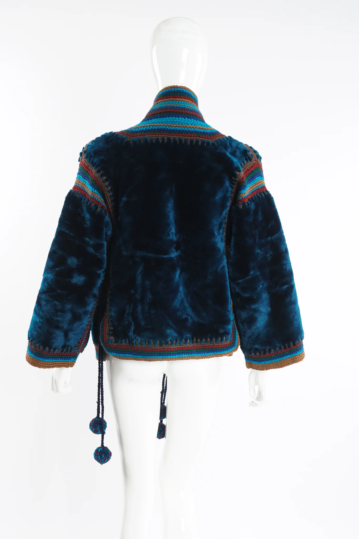 Faux Fur Yarn Knit Jacket - Image 6