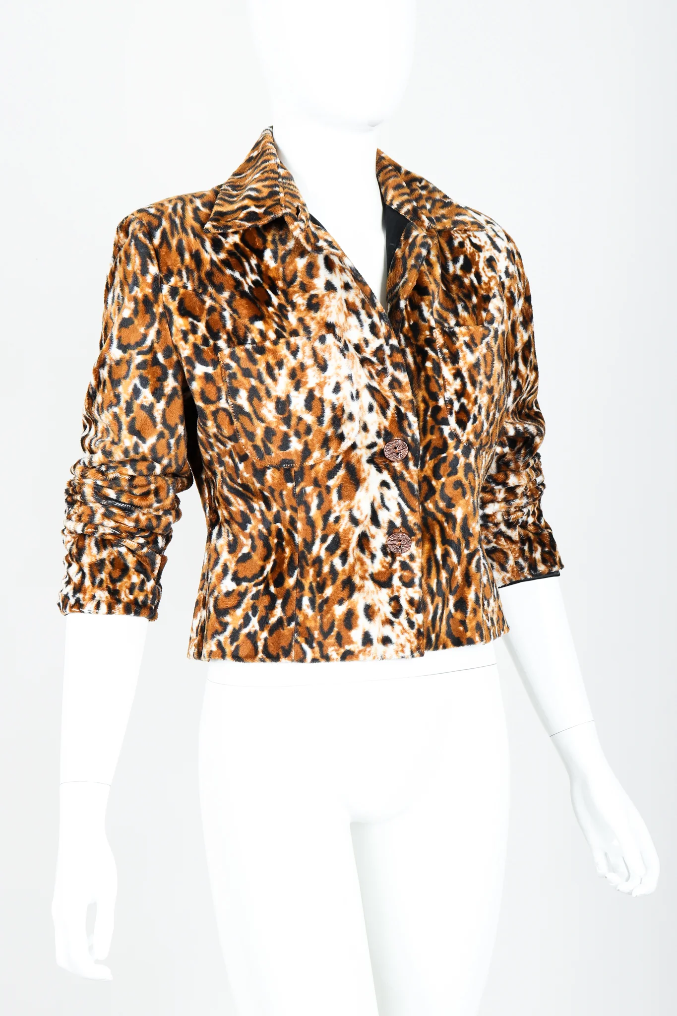 Faux Leopard Fur Jacket - Image 2