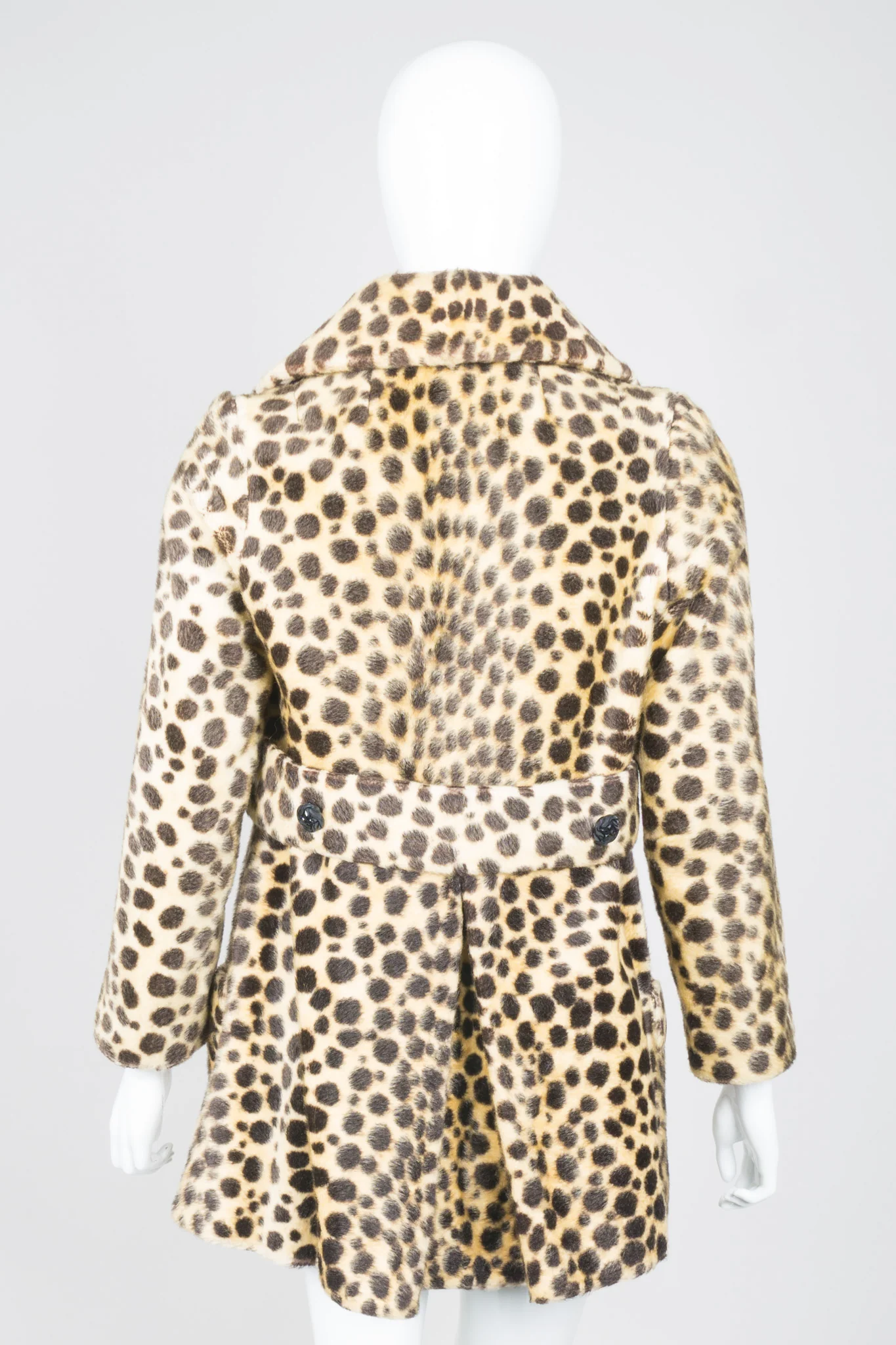 Faux Leopard Fur Peacoat - Image 5