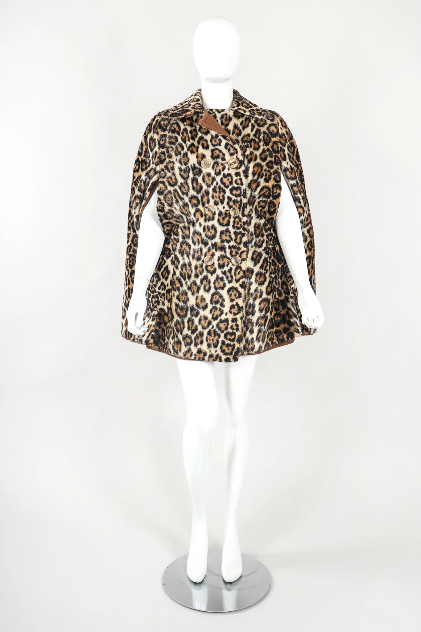 Faux Leopard Reversible Cape - Image 4
