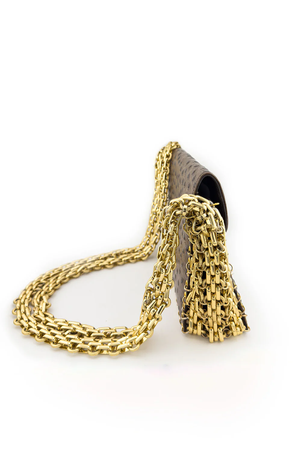 Faux Ostrich Chain Bag - Image 2