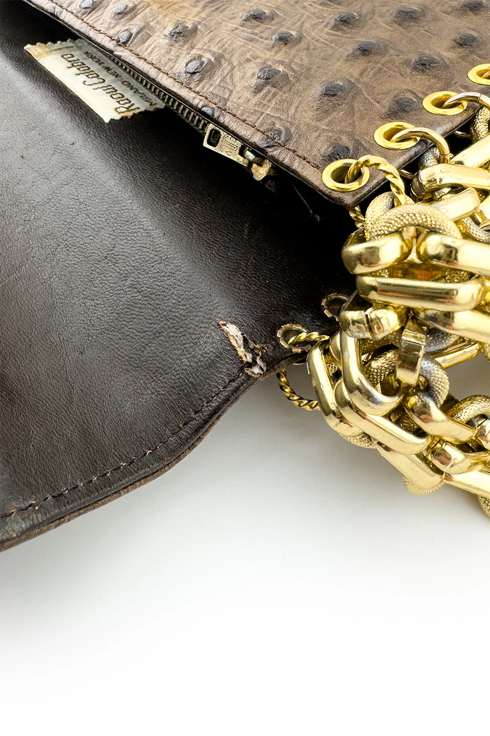 Faux Ostrich Chain Bag - Image 8