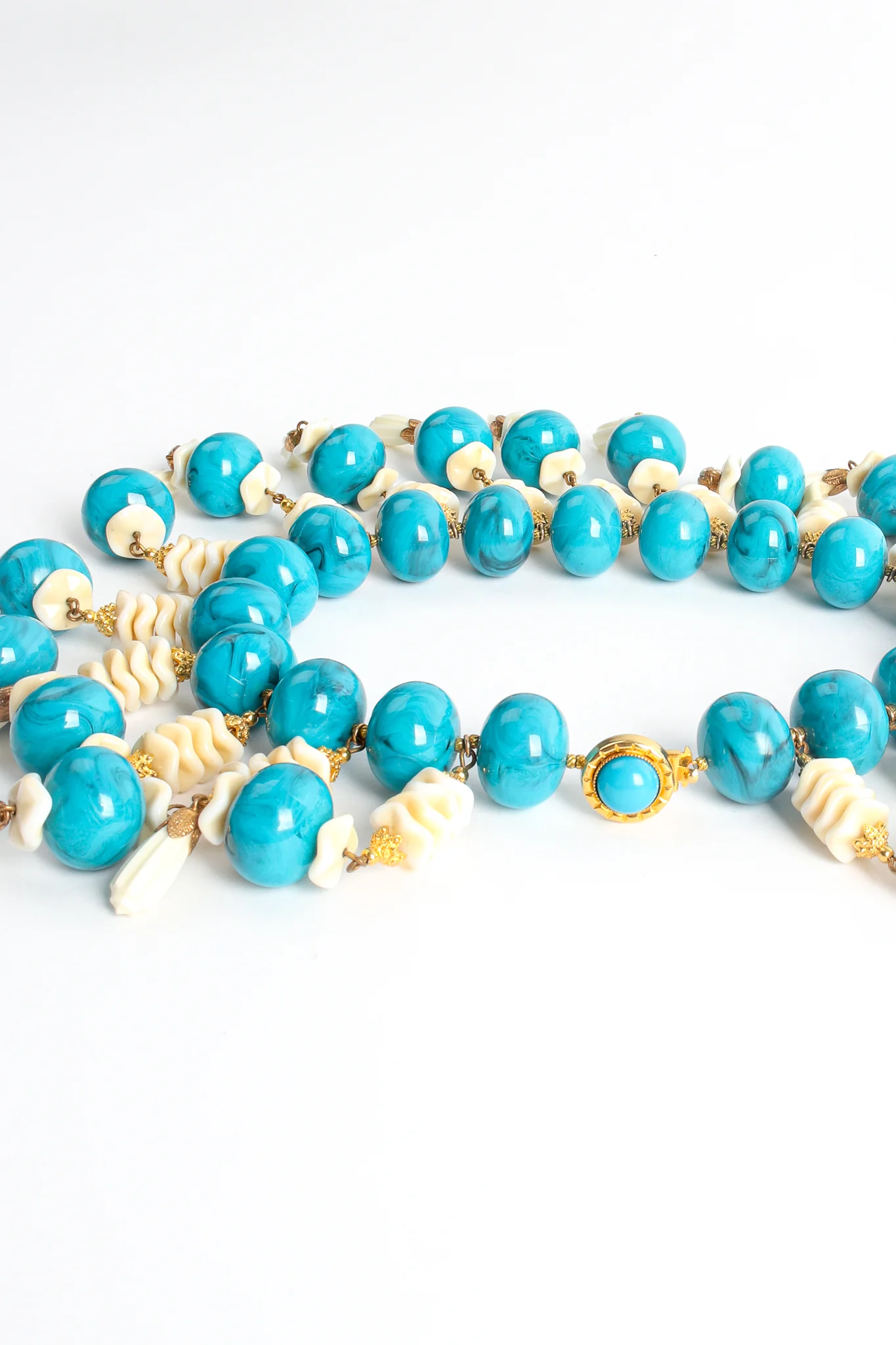 Faux Turquoise Bead Collar Necklace - Image 6