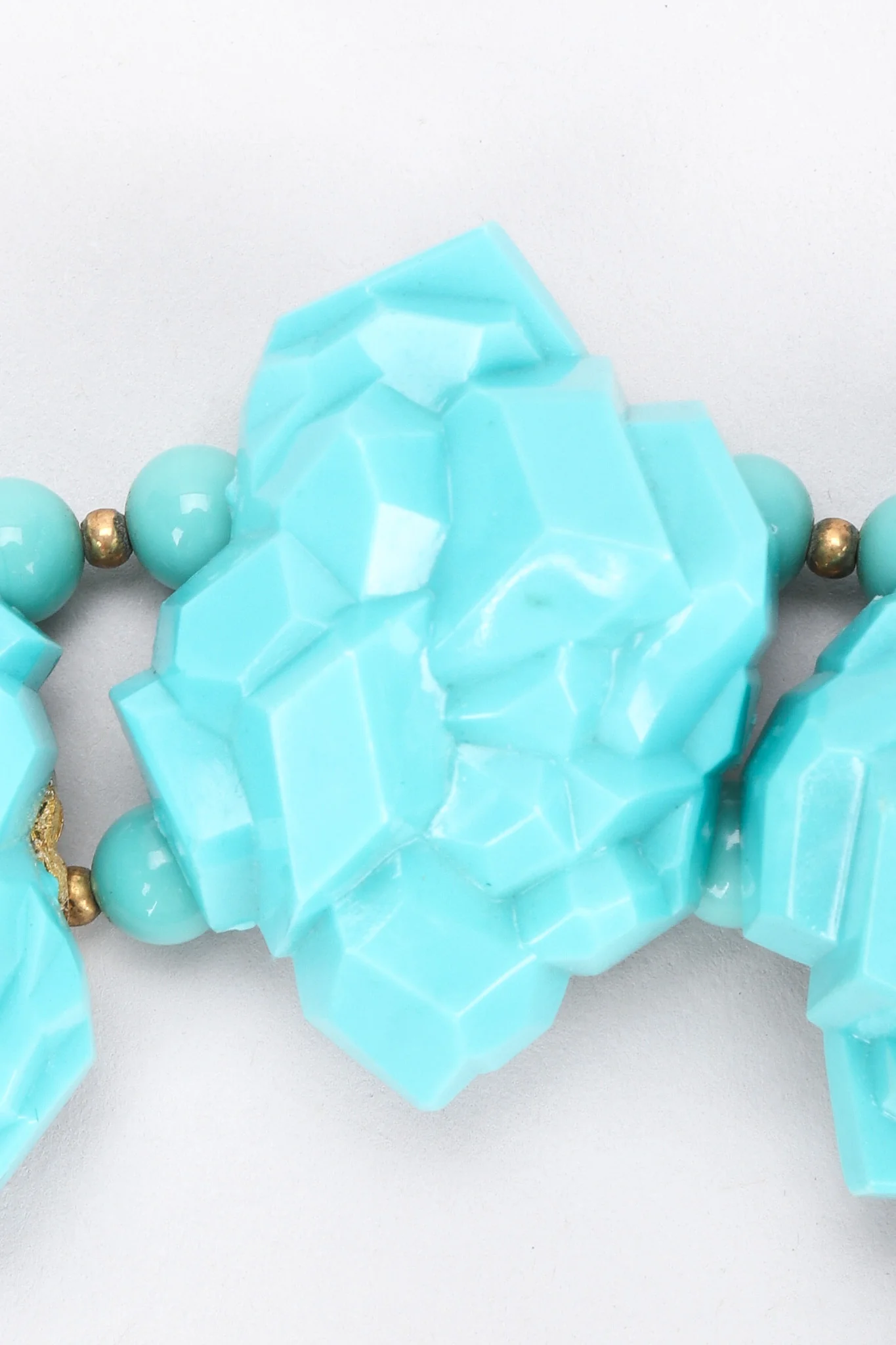 Faux Turquoise Rock Collar Necklace - Image 9