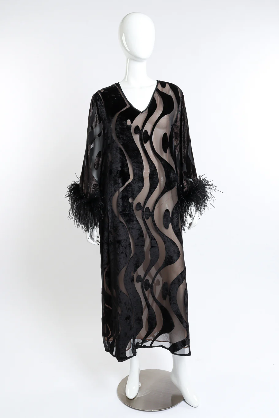 Feather Burnout Caftan