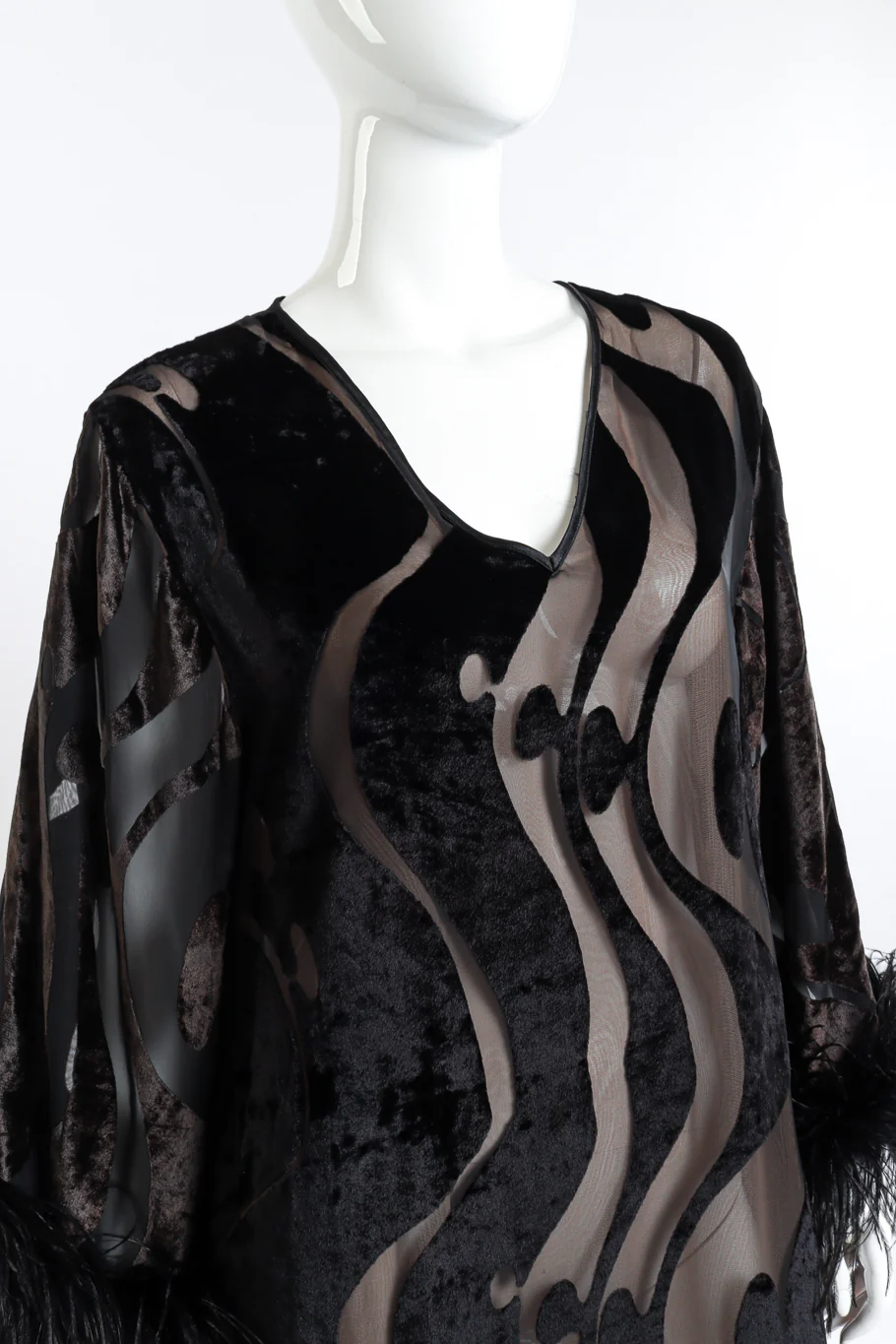 Feather Burnout Caftan - Image 5